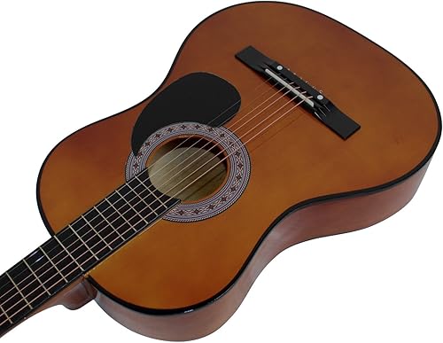 Miniatura 5 de Kit de guitarra acústica YMC para principiantes y estudiantes de 38 pulgadas con una funda una correa 9 púas de grosor 3 2 protectores de púas un