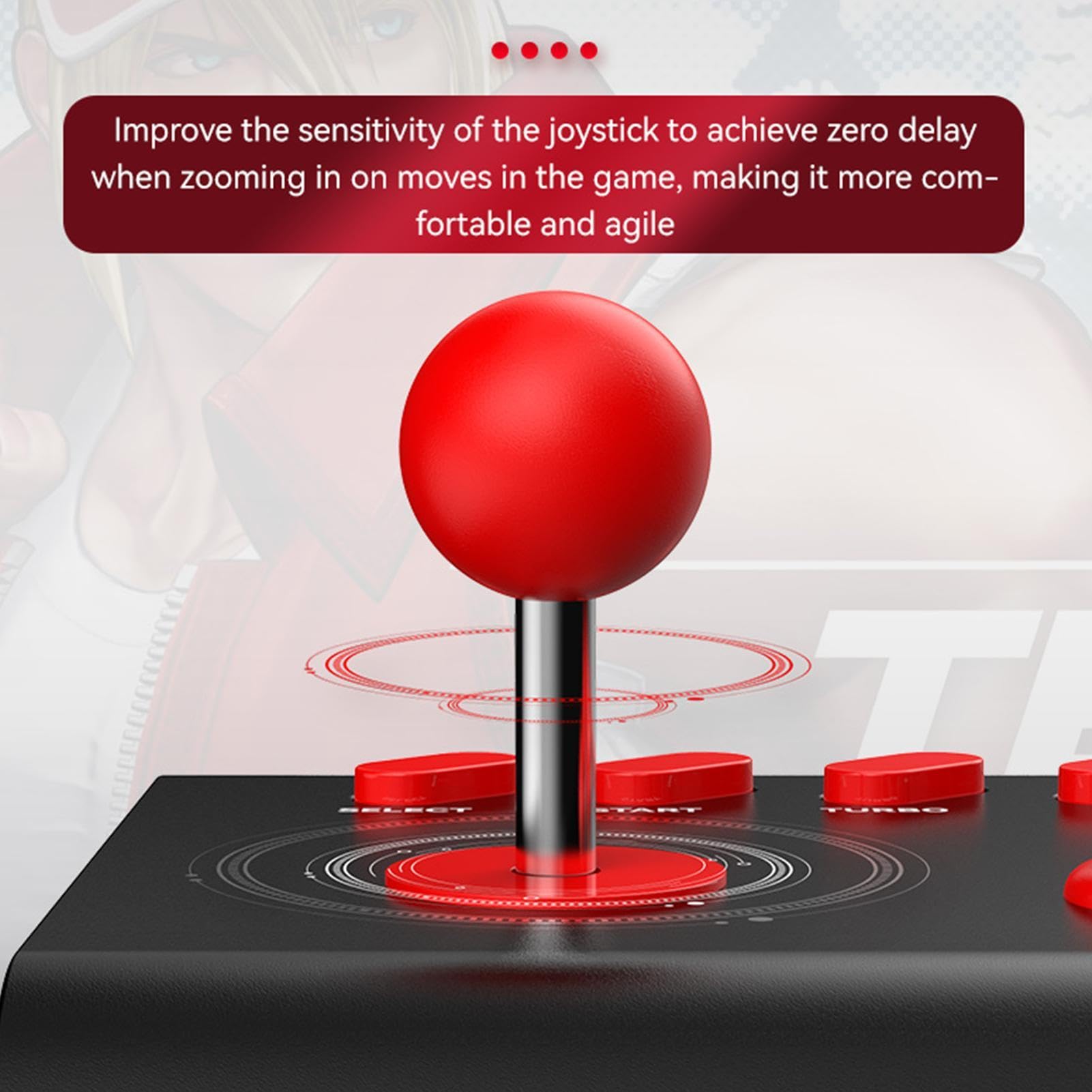 Joystick Arcade Fight Stick | Joystick di Combattimento per Giochi Arcade | con Funzioni Turbo/Macro | Joystick Arcade Nostalgico Universale per PC E Console di retrò [video game] [video game]