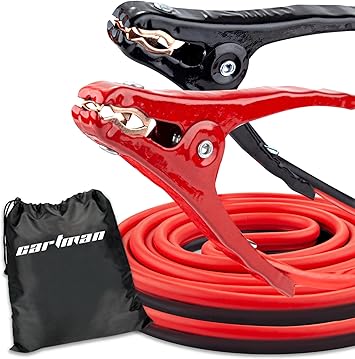 10 Gauge 12 Feet Jumper Cables for Car Heavy Duty Booster Cables with Carry.