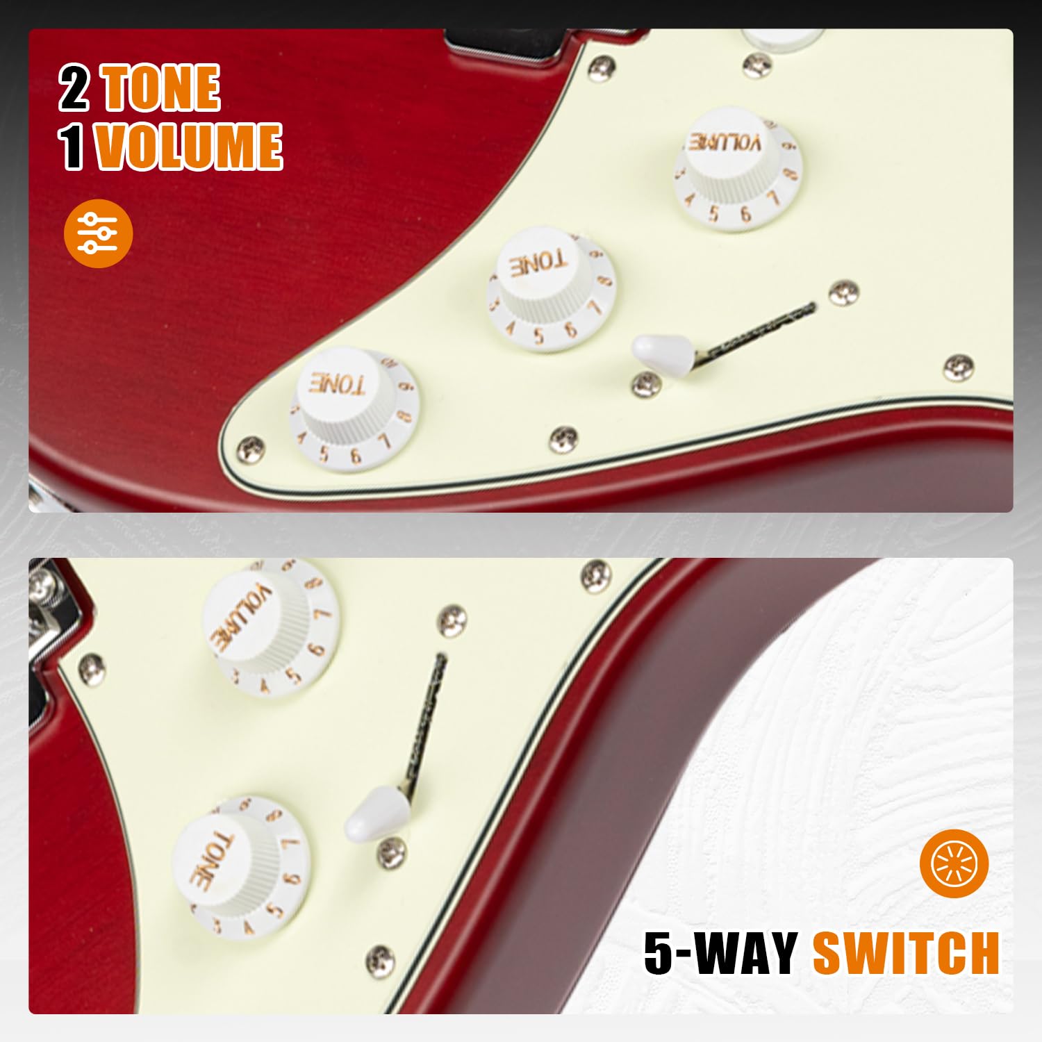 Amazon.com: EART Electric Guitar SSS Single Coil Pickups