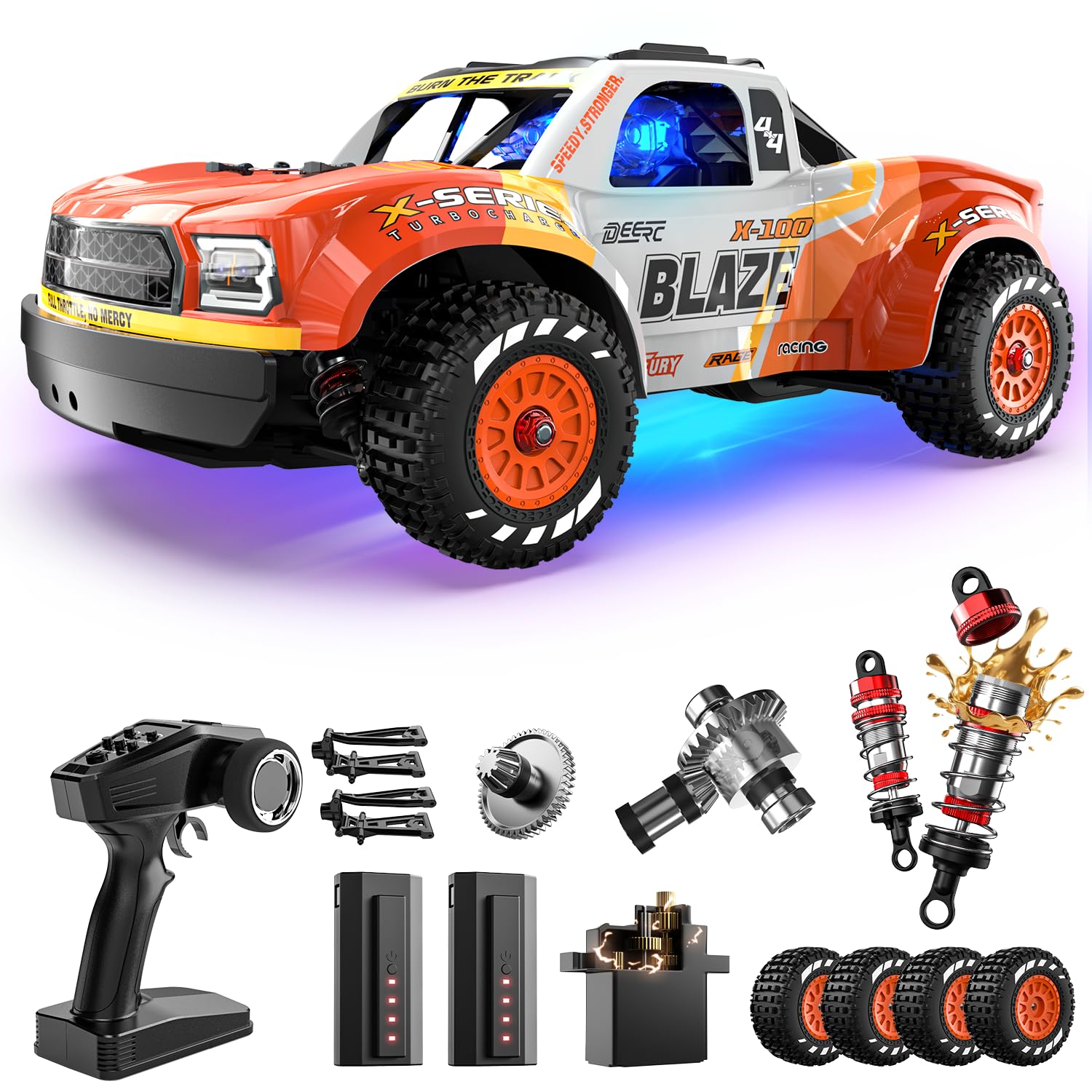 Amazon.com: DEERC 1205 1/14 Brushless RC Car for Adults,Max 43 mph