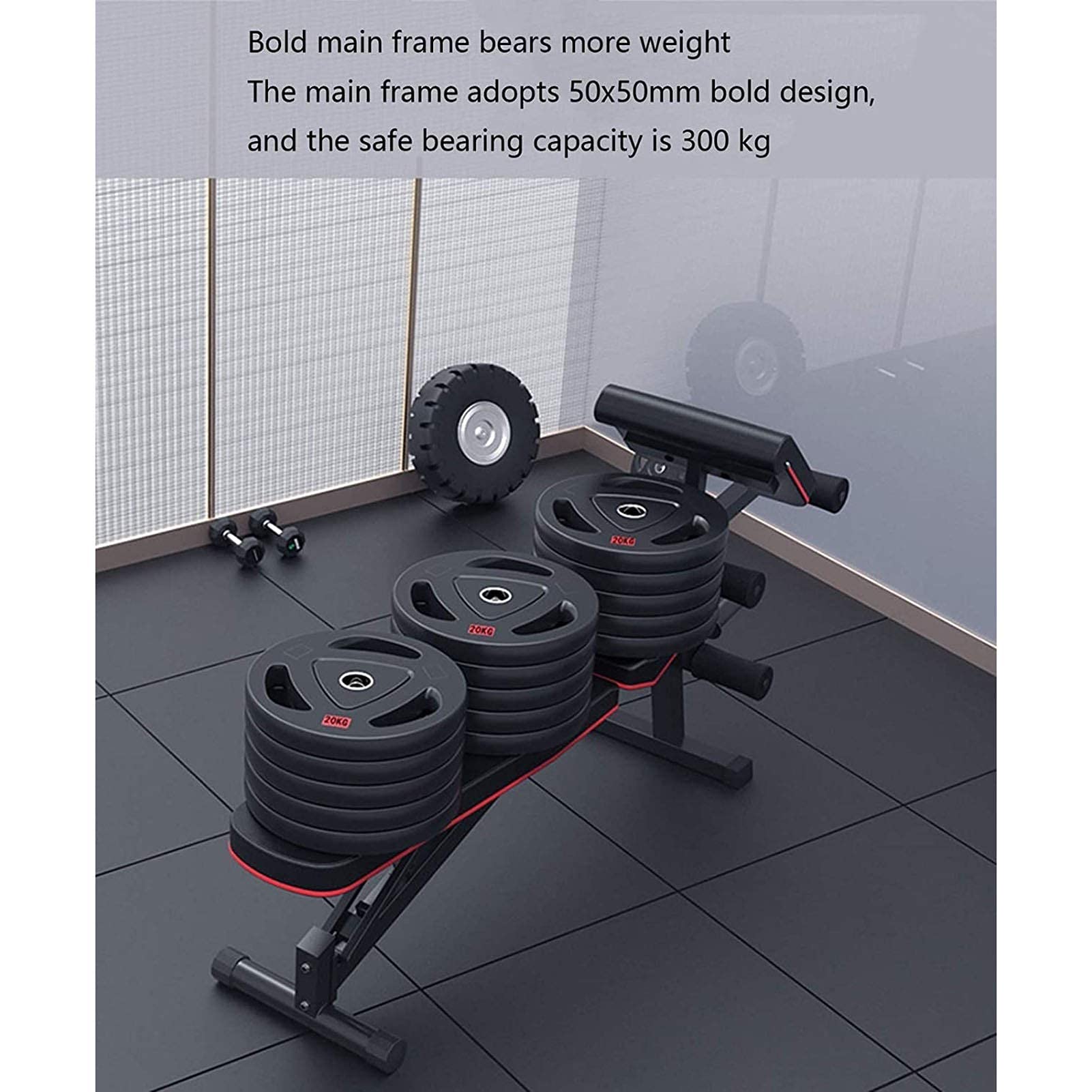Ławka do ćwiczeń, ławki fitness Ławka do ćwiczeń Domowy regulowany stołek do hantli Ławka fitness Domowe przysiady Deska do ćwiczeń całego ciała i ćwiczeń w domowej siłowni