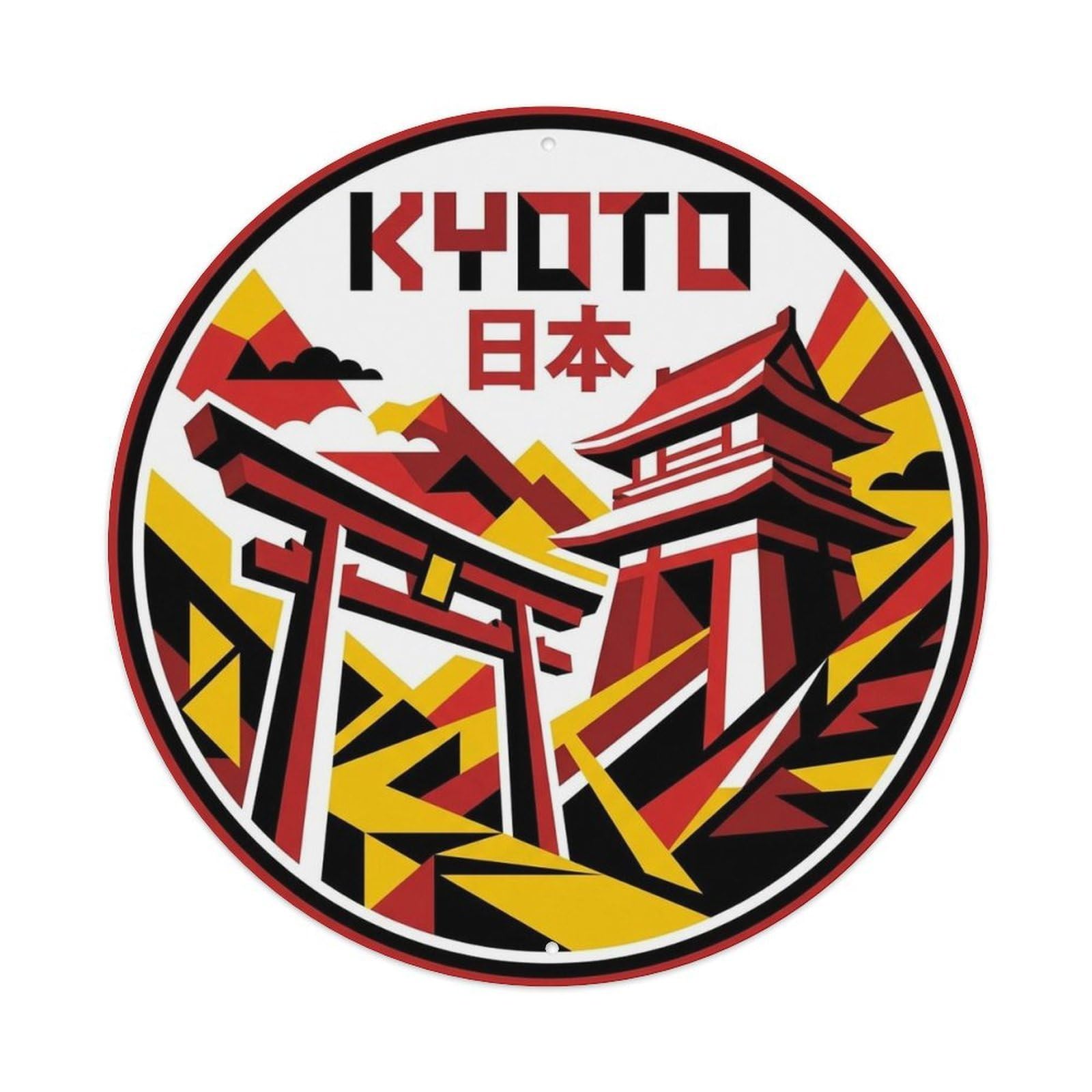 Kyoto Japan Cultural Travel Modern Japanese Culture Metal Tin Sign