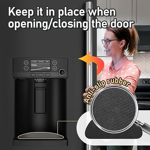 Miniatura 6 de LOPNUR Bandeja de goteo para refrigerador, receptor de goteo para refrigerador para bandeja de agua, paquete de 4 mini bandejas de goteo de agua