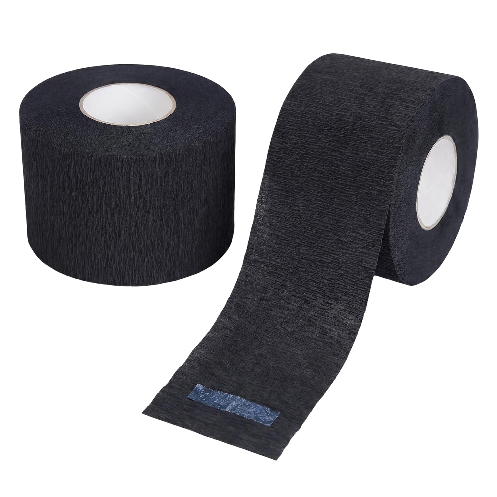 ericotry 2 Rolls Black Disposable Barber Neck Paper Strips Professional Hairdressing Stretchy Wrap Barber Accessories for Salon Hair Cutting Shaving Styling
