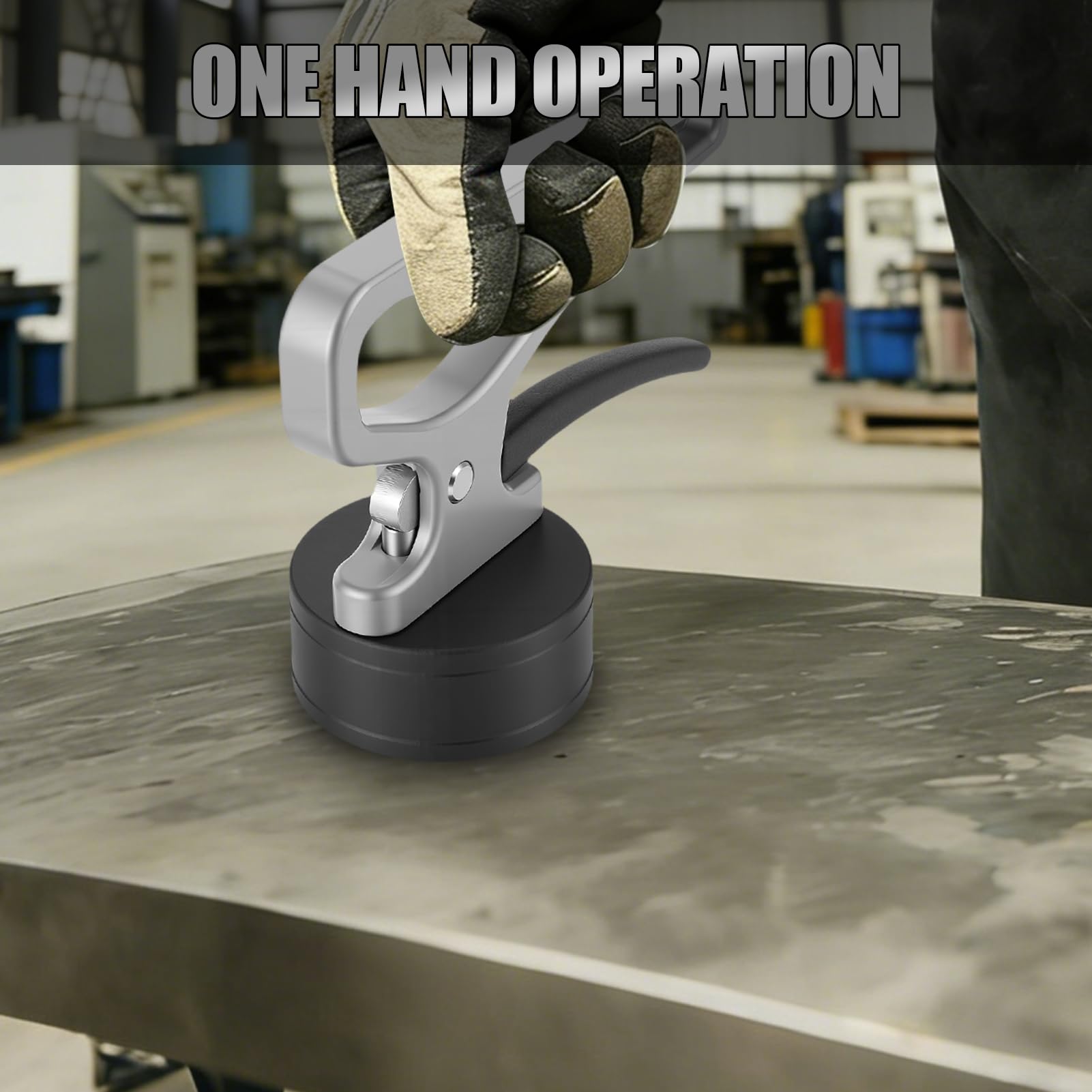 Forte Strumento di Magnetica Manuale, Potente Magnete al Neodimio con Maniglia a Sgancio Rapido, Raccoglitore di Metallo Portatile per Sollevamento di Oggetti Metallici Pesanti (50KG)