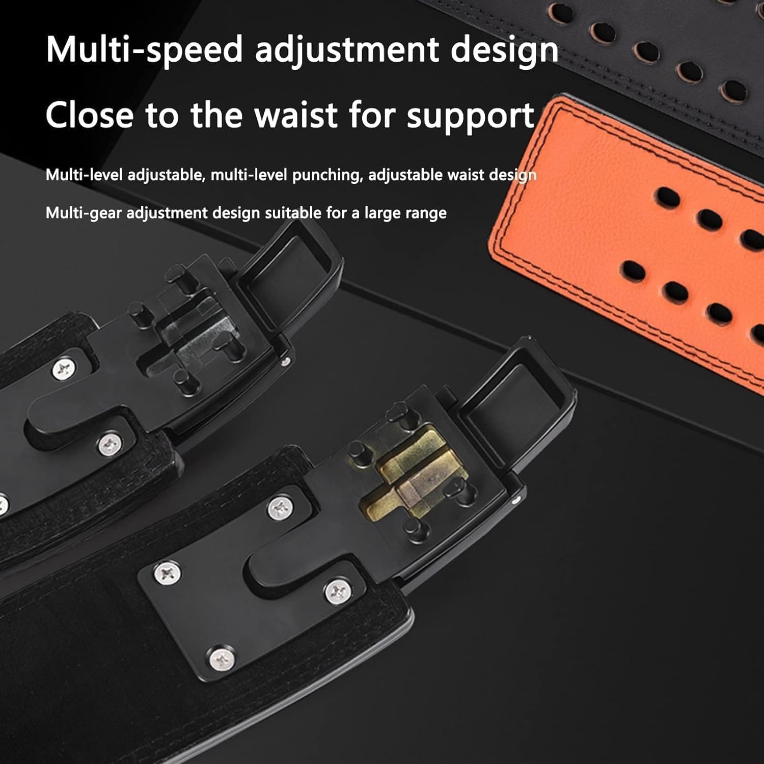 Weightlifting Adjustable Lever Belt 13MM Men's Squat Deadlift Leather Waist Support Power Weightlifting Lever Buckle Fitness Accessories