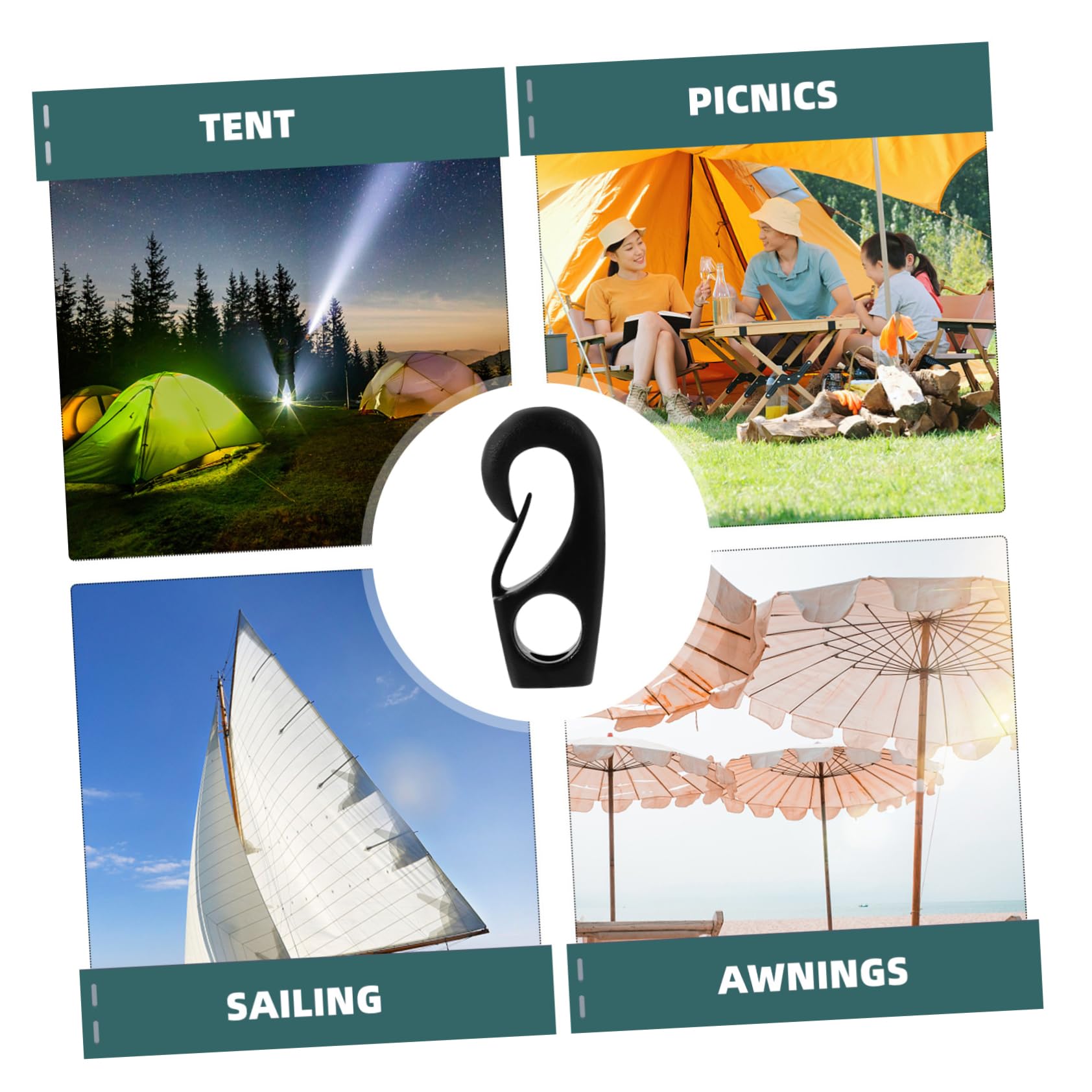 SUPVOX 1 Set Dock Mooring Line Kit Heavy Duty Bungee Dock Rope with Hooks for Secure Boat Ties for Kayaks Pontoons and Use Compact and Lightweight Design