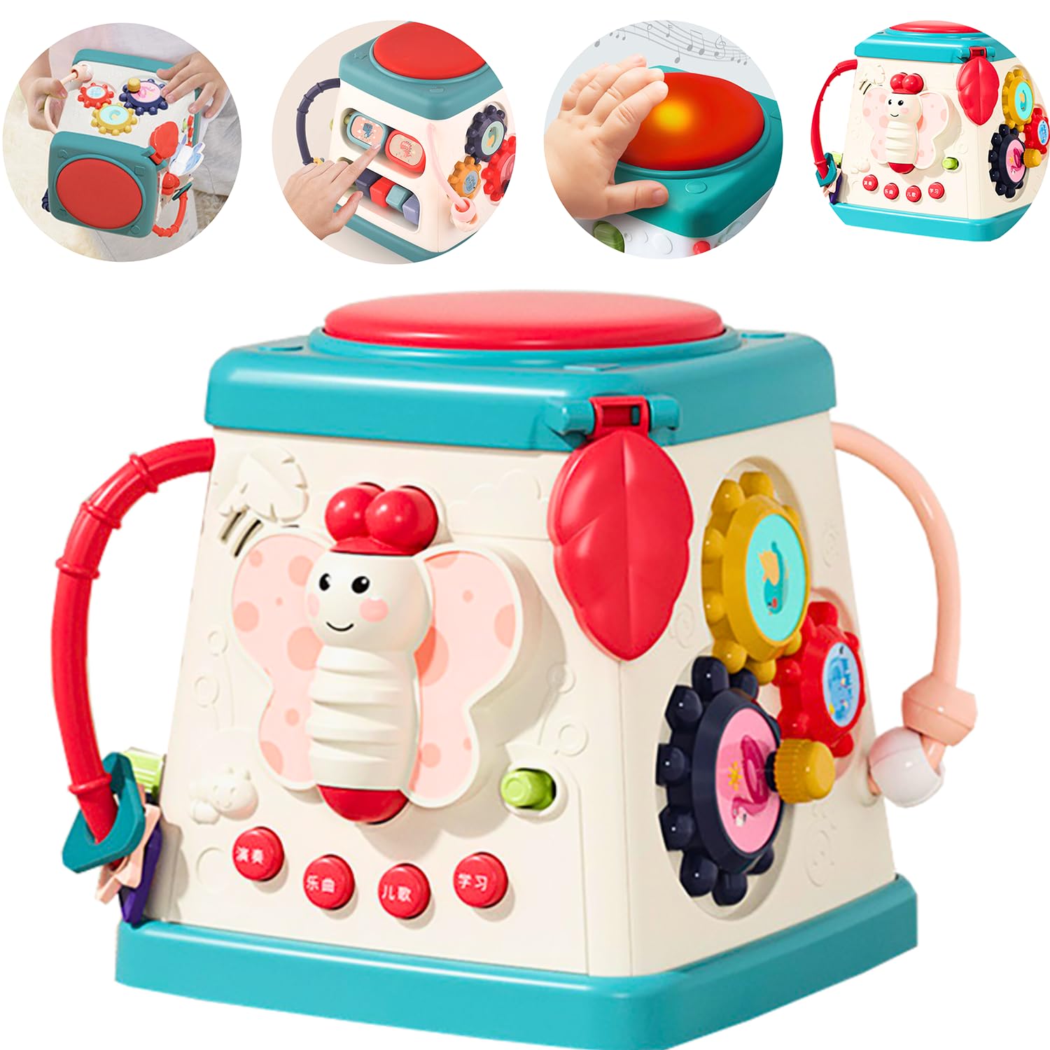 swadesi krafts 5 in 1 Activity Toys for 1+ Year Old with Animal Voices, Rhymes, Tunes, Drum Box with Lights, Musical Toys for 1 Year Old & Toddlers Toys P4 (B0CQYPS3YC) Amazon Price History, Amazon Price Tracker