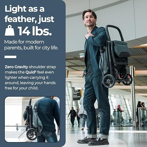 Miniatura 4 de Inglesina Quid - Cochecito de viaje reclinable compacto para bebés y niños pequeños de 0 a 55 libras, plegado con una mano, compatible con asiento