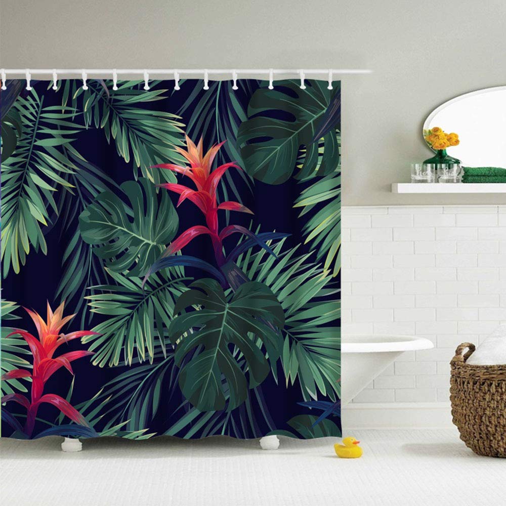 Tropical shower curtains