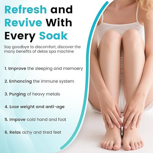 Miniatura 5 de Máquina de desintoxicación de pies, máquina de desintoxicación de baño de pies iónico portátil, limpiador de spa de pies iónico para uso doméstico y