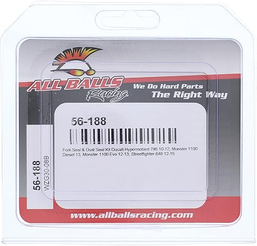 Miniatura 4 de All Balls para k y kit de sellado de polvo 56-188 para Ducati Streetfighter 848 12-15