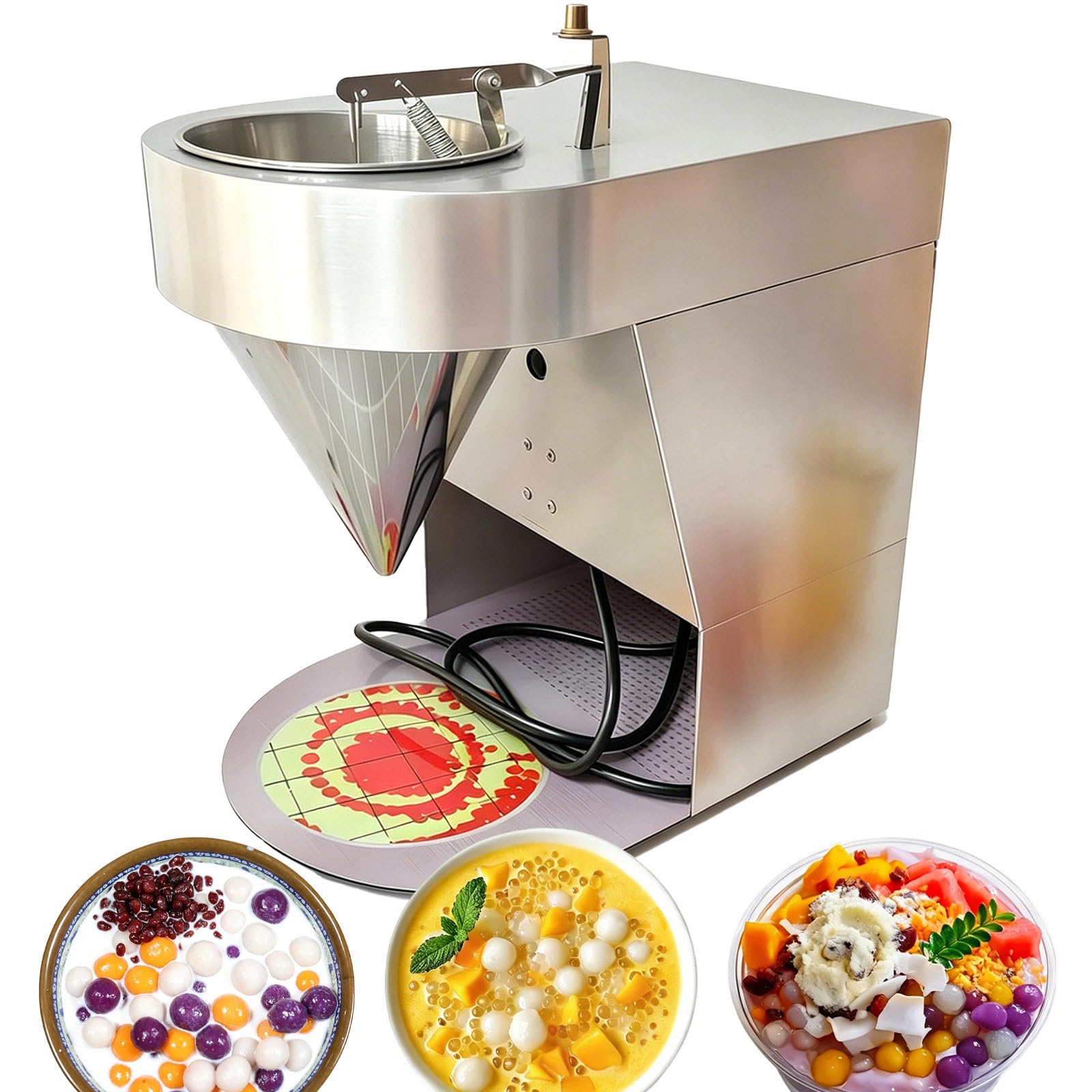 SOTIKARERY Boba Cooker Machine, 50kg/h Popping Boba Making Machine, Professional Juice Ball Maker with Auto Batch Production,Perfect for DIY Fruit Popping Pearls in Cafe for Home
