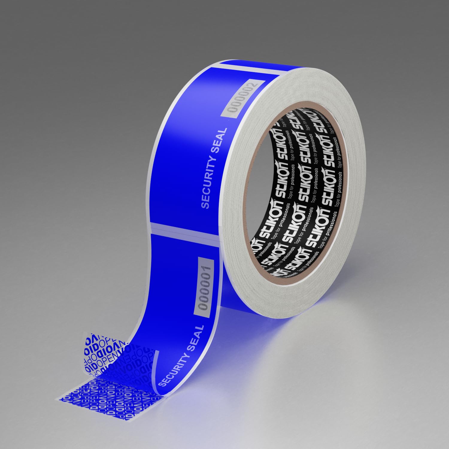STIKON S-VOID Premium | Security seal tape | Sequential numbers, perforated | Tamper-evident, Tamper-proof (Blue)