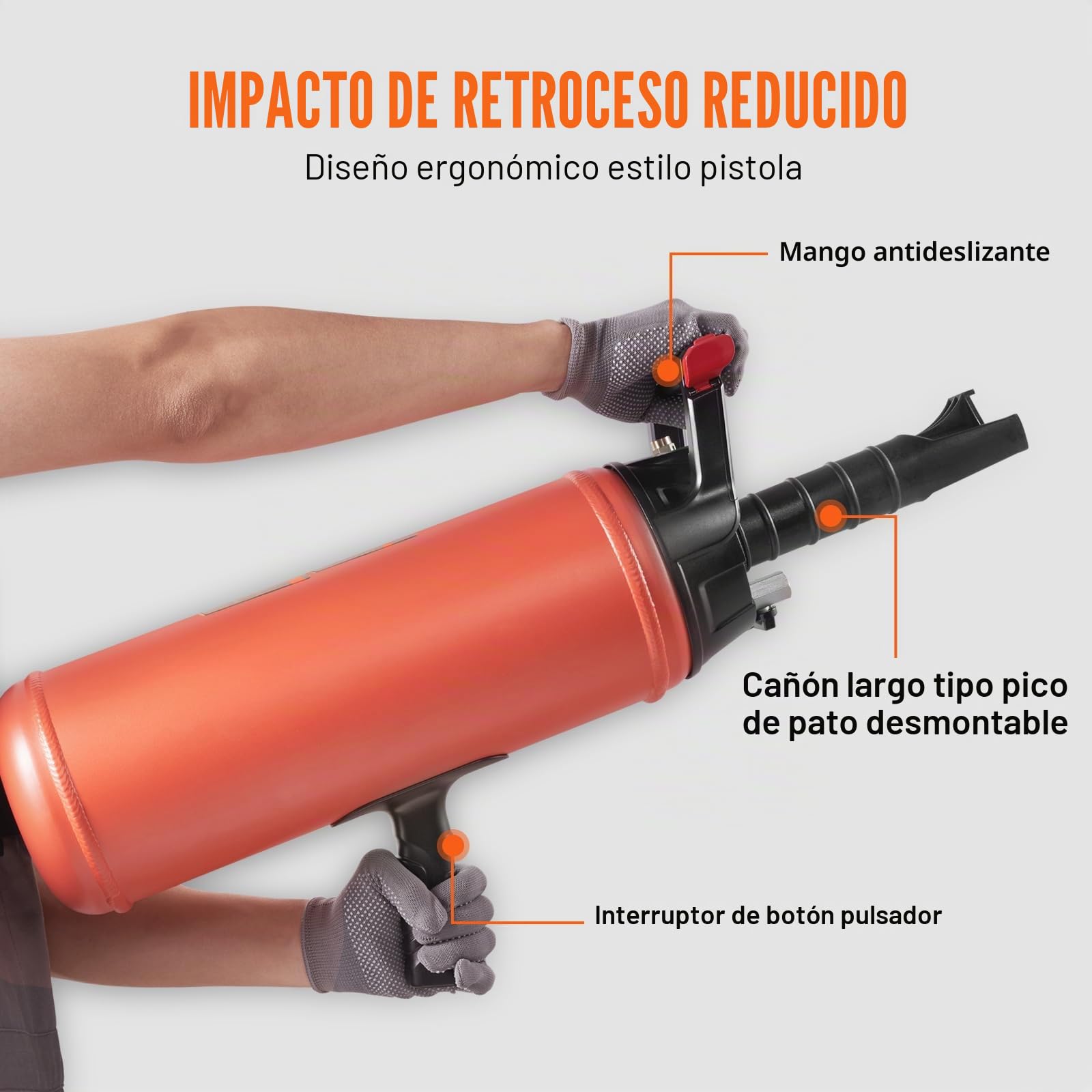 VEVOR Inflador de neumáticos de cañón de aire de 9 L, compresor de aire portátil de 150 PSI, presión de trabajo de 87-116 PSI para tractor, camión, ATV, coche y taller de reparación de automóviles