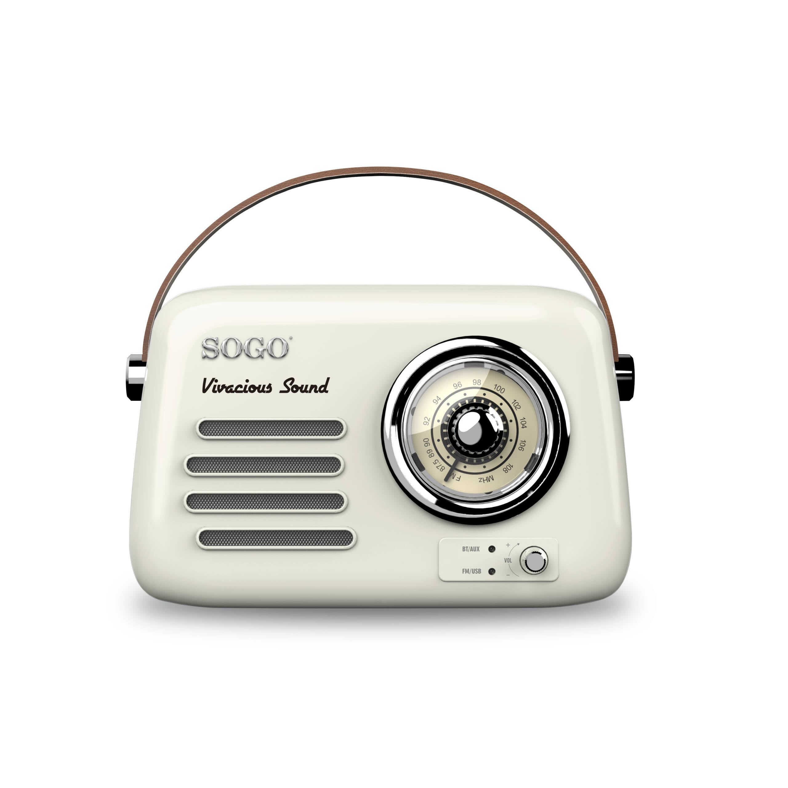 RADIO RETRO CON ALTAVOZ BT BEIGE