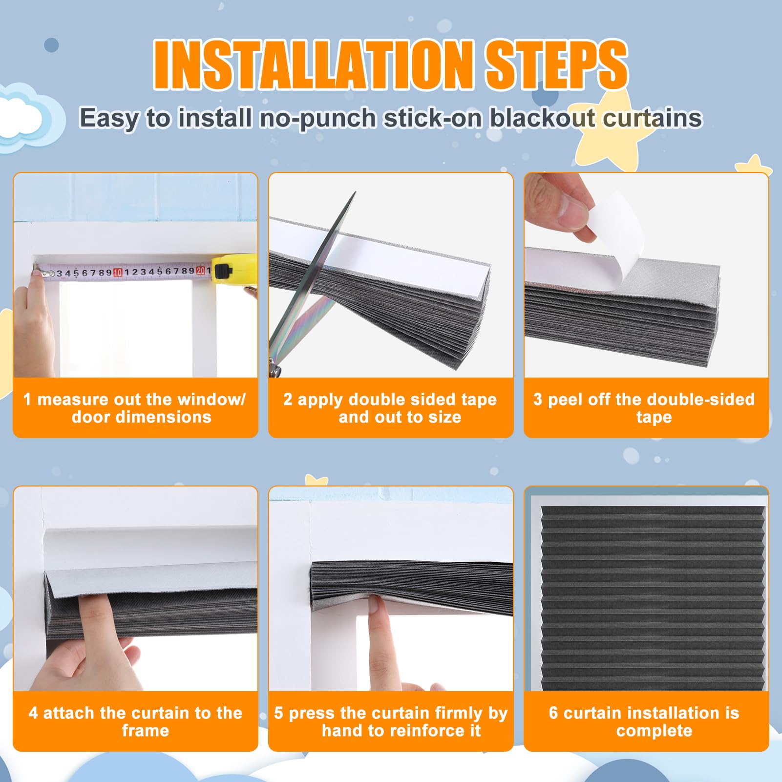 2 Pack Temporary Blackout Blinds - Image 3