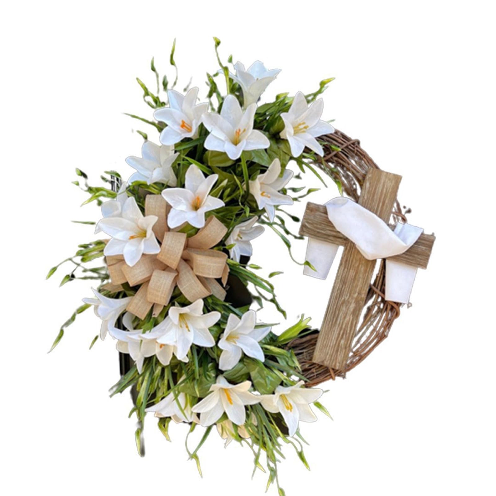 our fave Wreath with Symbol Design Handcrafted and Polyester Ornament for Door Wall Seasonal Celebration Door Wall Decoration Seasonal Celebration with Symbols
