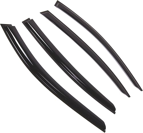 Tuningpros Visera de ventana compatible con BMW 740i 750i 2009-2016, DGWV2-780 Deflector de montaje exterior, protector de lluvia de humo oscuro, Tuningpros Visera de ventana compatible con BMW 740i 750i 2009-2016, DGWV2-780 Deflector de montaje exterior, protector de lluvia de humo oscuro,