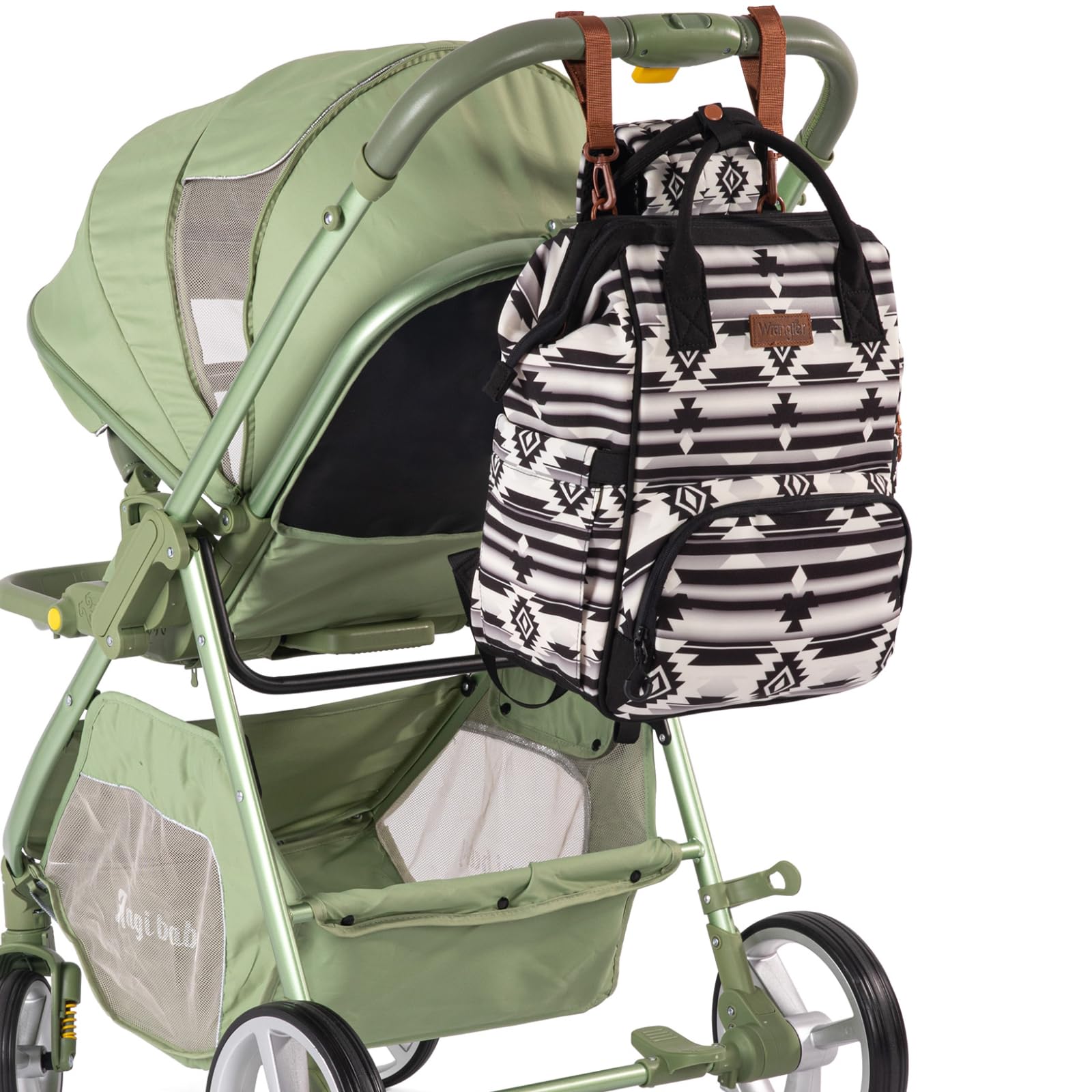 Montana West Wrangler Sac à langer Sac à dos Western Sac à dos pour bébé, Noir, One Size, Standard