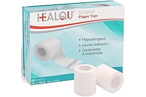 HEALQU Medical Paper Bandage Tape 6 Rolls