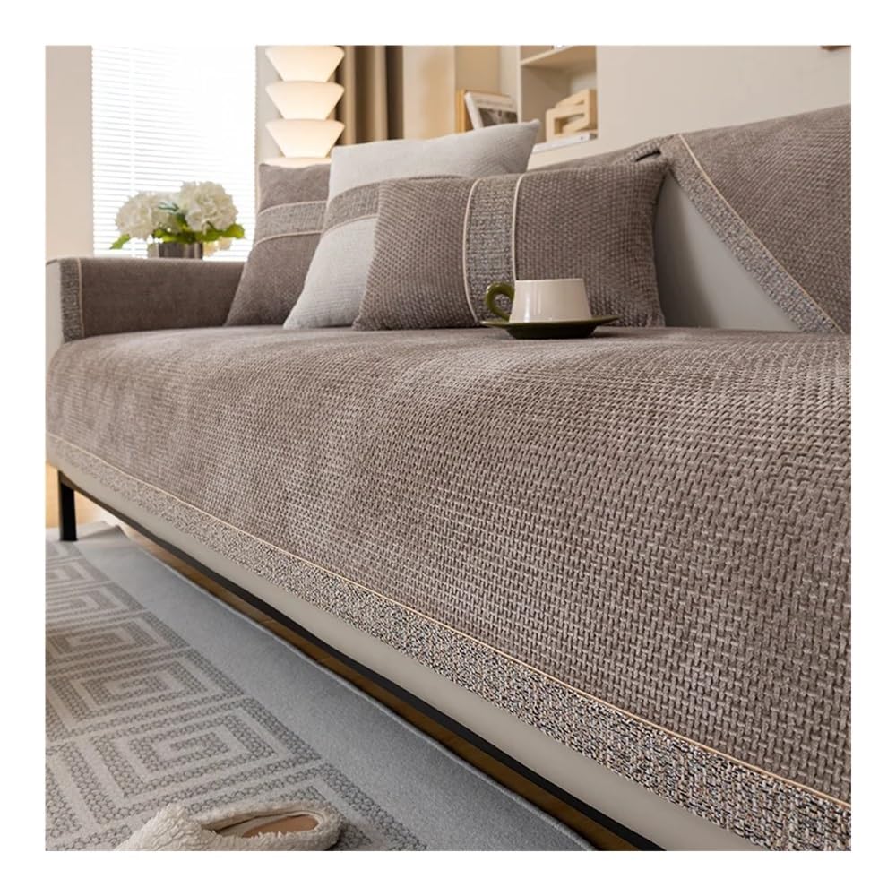 Housse de dossier en coton tissé noble pour canapé corail 110x210 cm