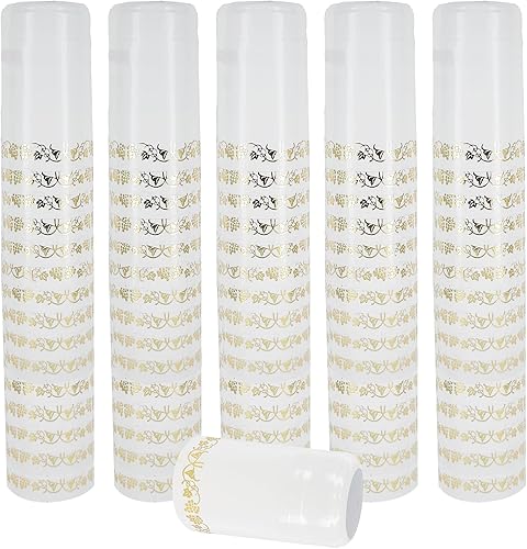 Cápsulas termorretráctiles de PVC para botellas de vino, 100 unidades (blanco con oro)