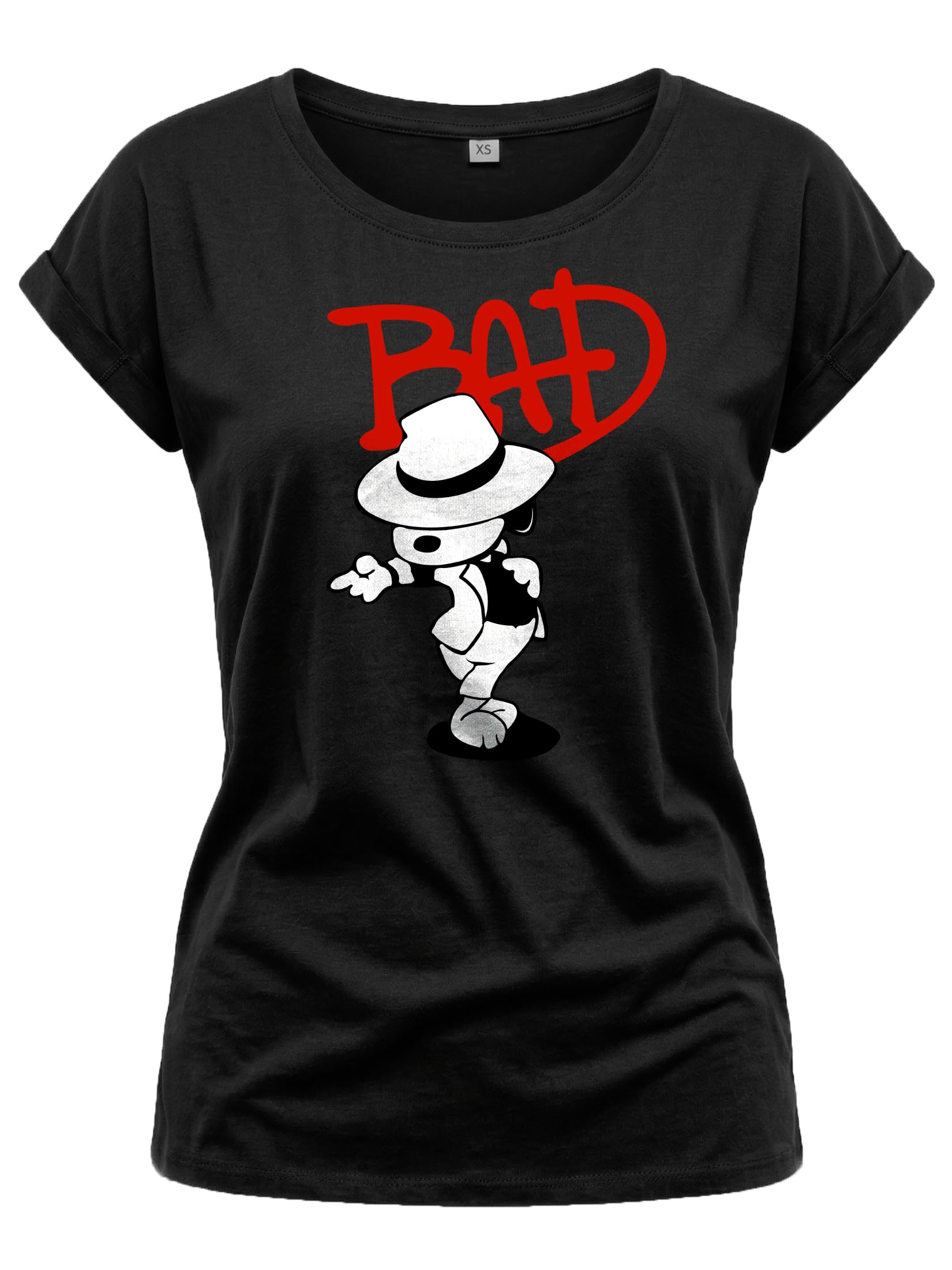 MAKAYA Camiseta para Mujer Manga Corta Casual - Snoop Jackson The Bad Dog