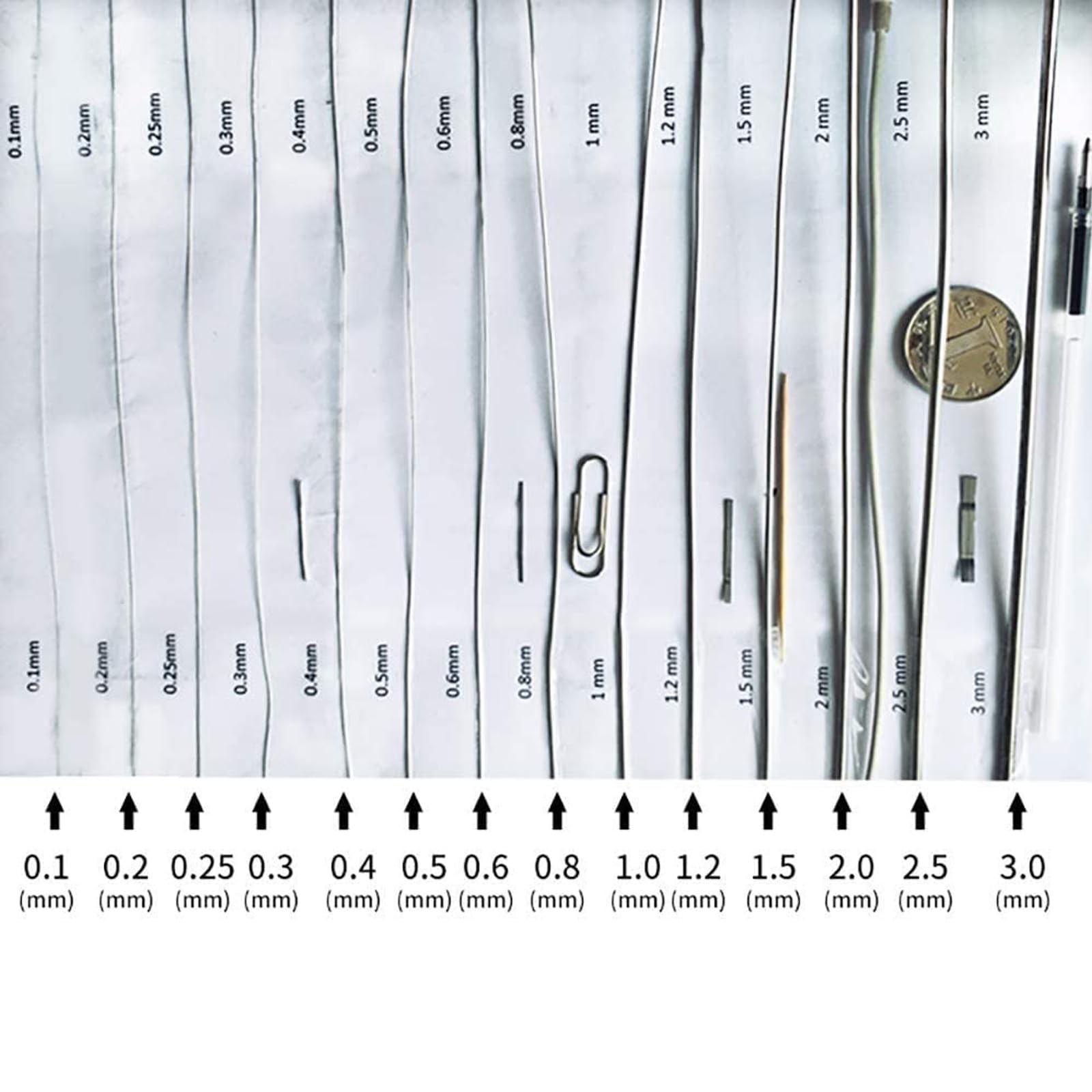 PHasz 304 Stainless Steel Single Strand Soft Wire Diameter 0.2-0.35Mm Weight 1Kg Suitable for Hardware Accessories,Diameter 0.2mm