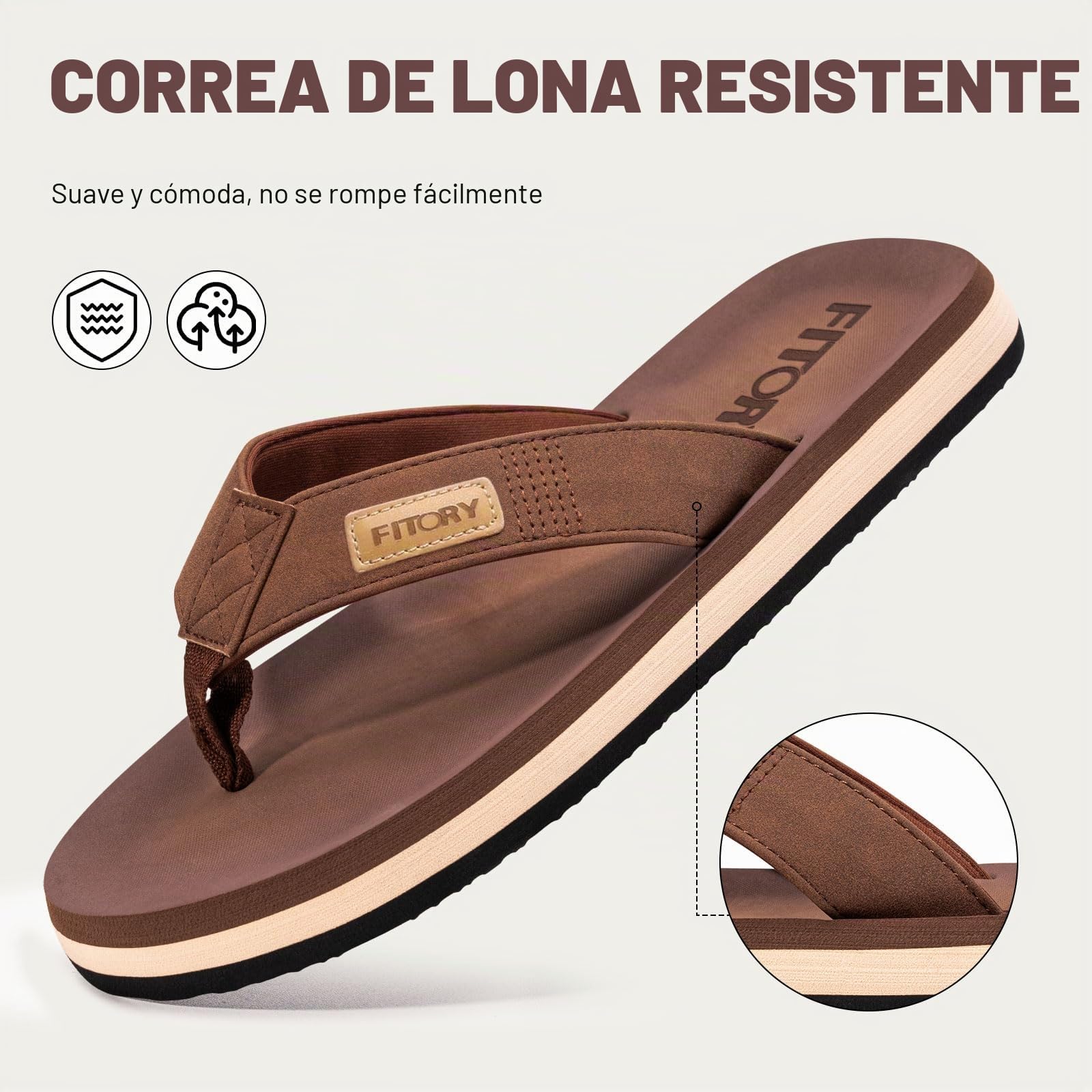 FITORY Chanclas de Hombre para la Playa Zapatos Planos de Verano para Piscina Casual Talla 39-48 EU