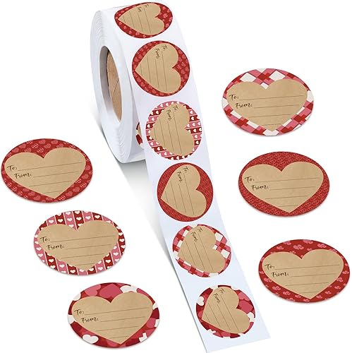 Teling 1000 calcomanías de cinta roja para la semana de la cinta rosa, calcomanías de concientización para ayuda cardíaca, concientización sobre el