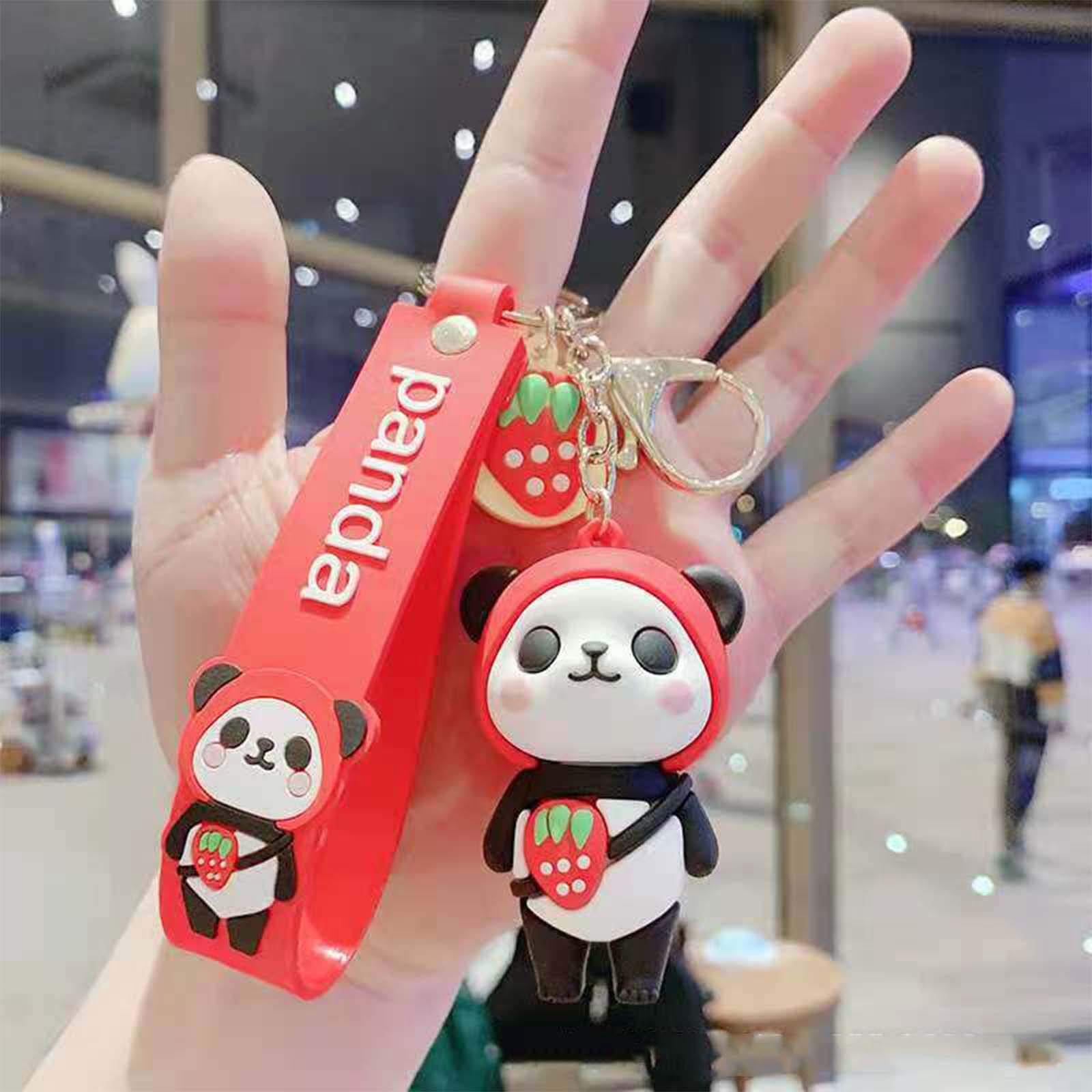 HLCUI Mascot Keychain,2022 Winter Panda Mascot Keychain, Winter-Games Pendant Keychain(Color:M)