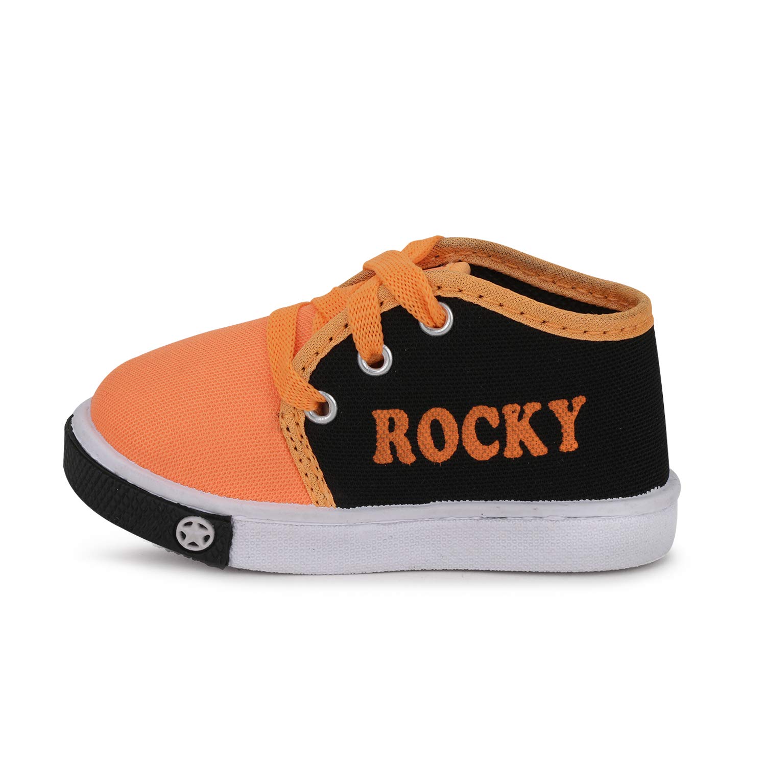 SMARTOTS Kids Casual Laces Shoes for Baby Boys Age 12 Months to 4 Years Rocky Orange 1