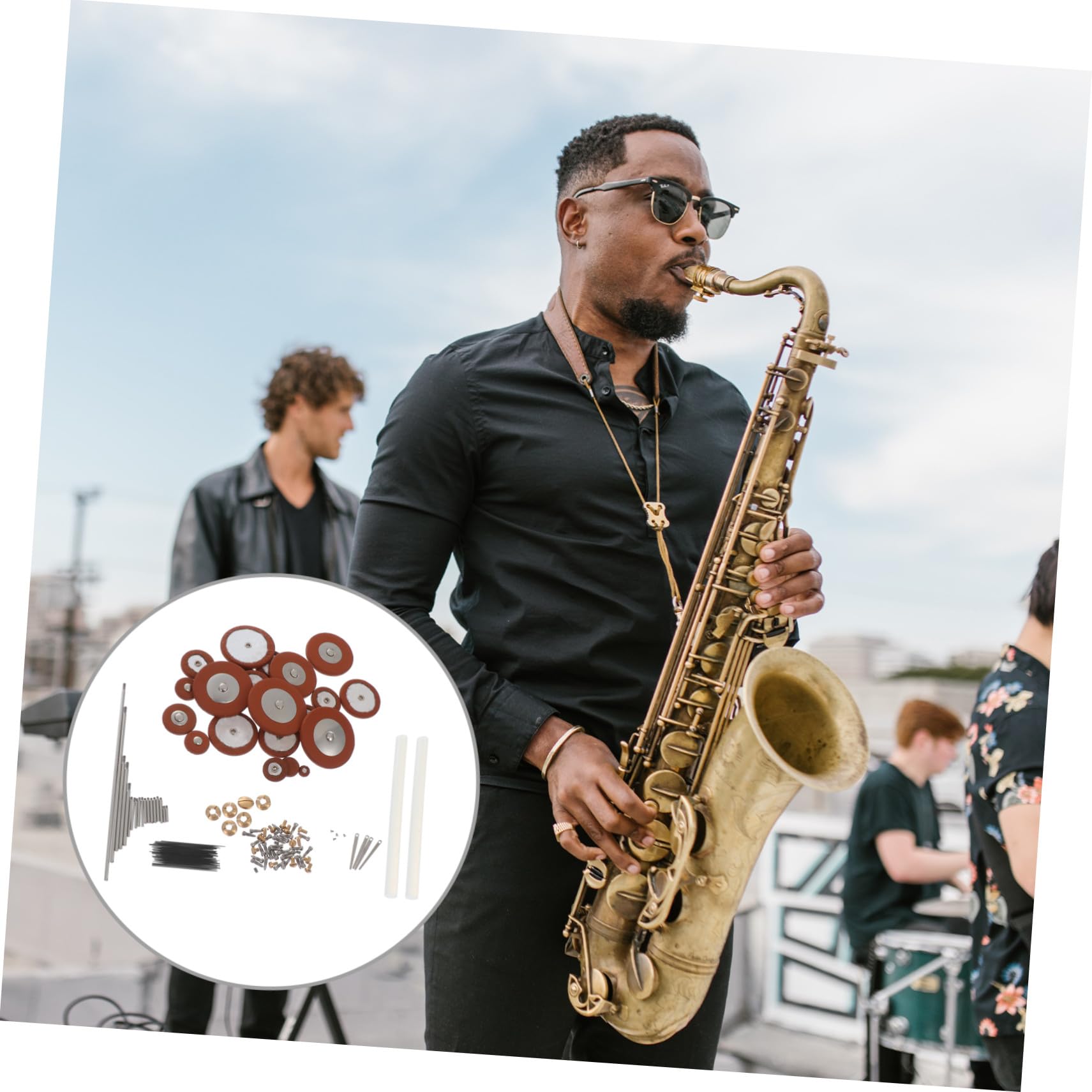 minkissy Kit Riparazione Sax Contralto in Inossidabile con Molle e Viti Resistenti per Strumenti Fiato Compatto per Manutenzione e Riparazioni Te Accessori Pratici e Durevoli per Saxophone