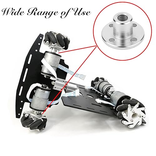 Miniatura 4 de Paquete de 2 acoplamientos de eje de brida de 0.250 in de alta dureza, accesorios de rodamientos de eje de metal de alta dureza, accesorio de modelo