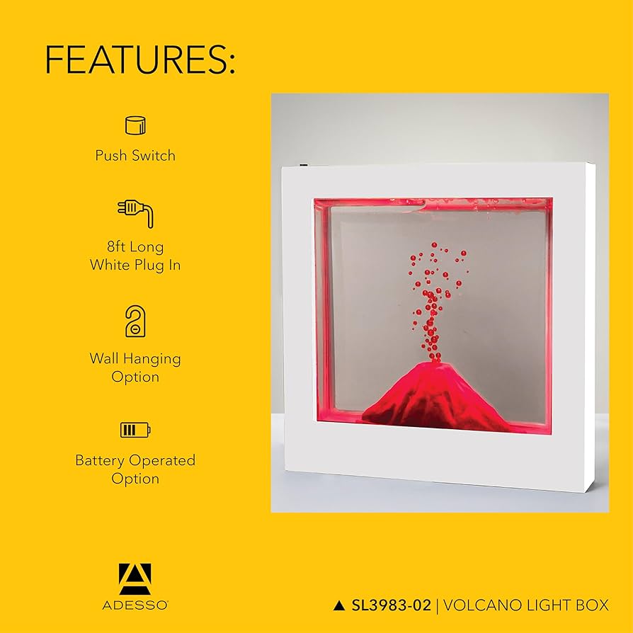 パックンフラワー　ライト Adesso SL3983-22 Simplee Volcano Novelty LED Mood Box for