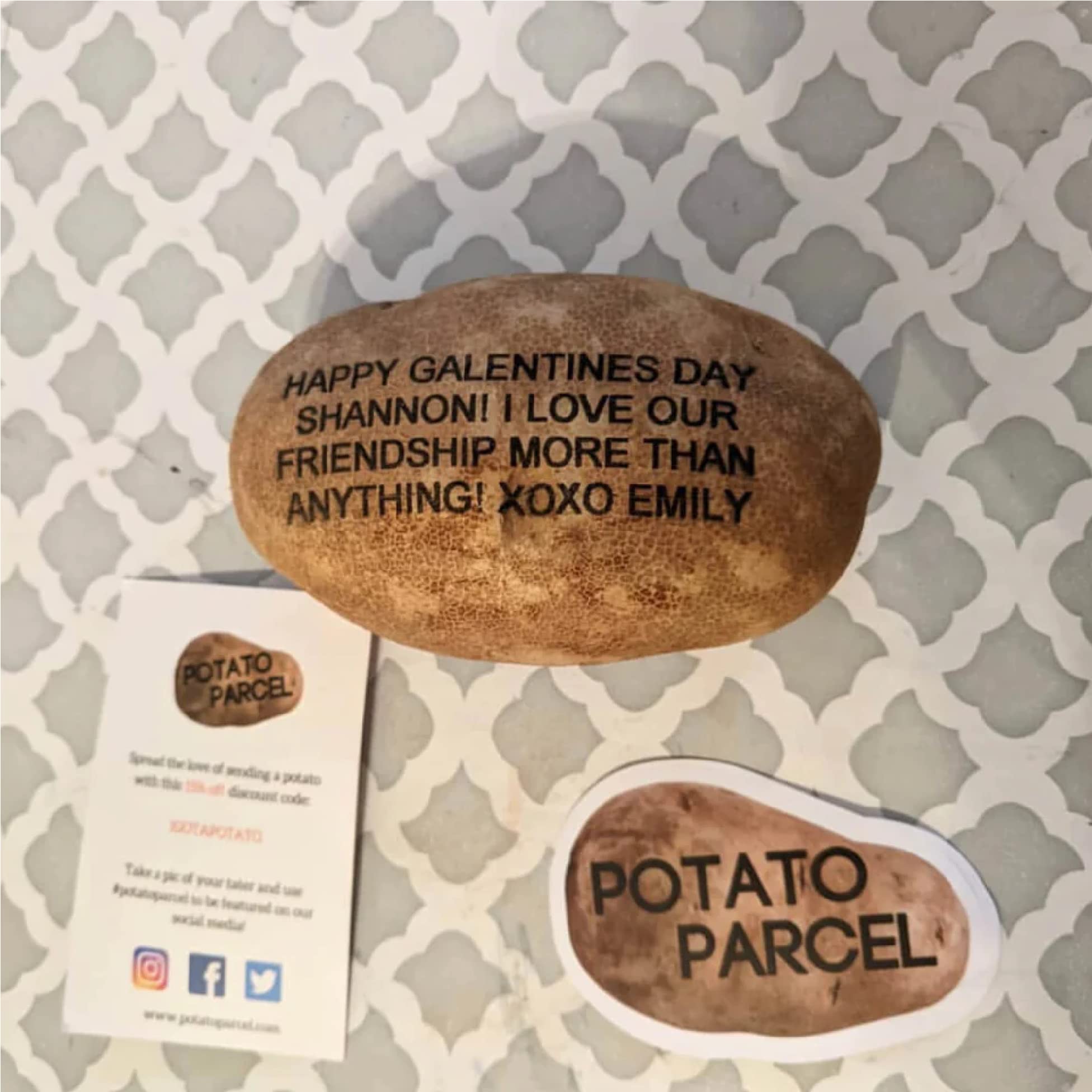 Amazon.com: Custom Message Potato - Your message on a real potato