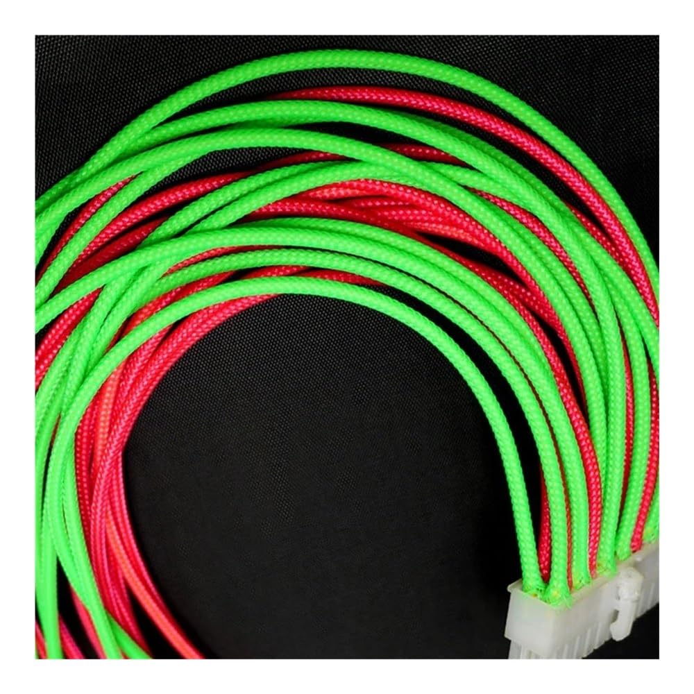 Gaine tressée en PET haute densité pour câbles électriques Vert 2/4/6/8/10/12/14/16/20/25/30/40 mm