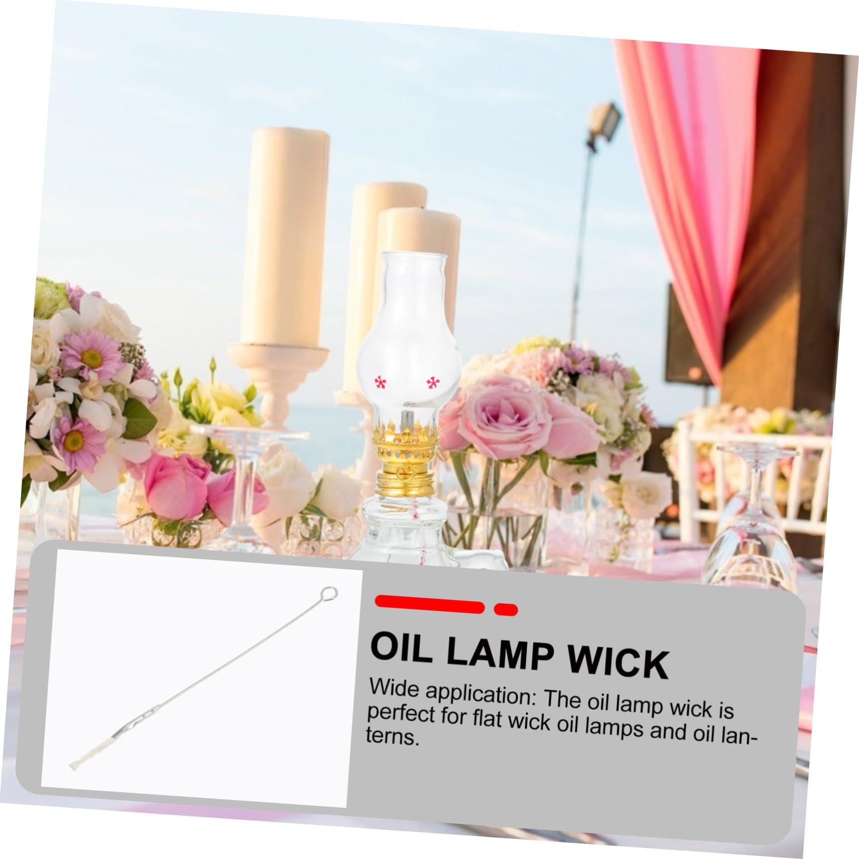 POPETPOP Professional Lantern Wick Oil Lamp Wick for DIY Butter Lamp Candle Making Supplies