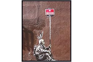 Banksy 'No Trespassing' Native Wall Art