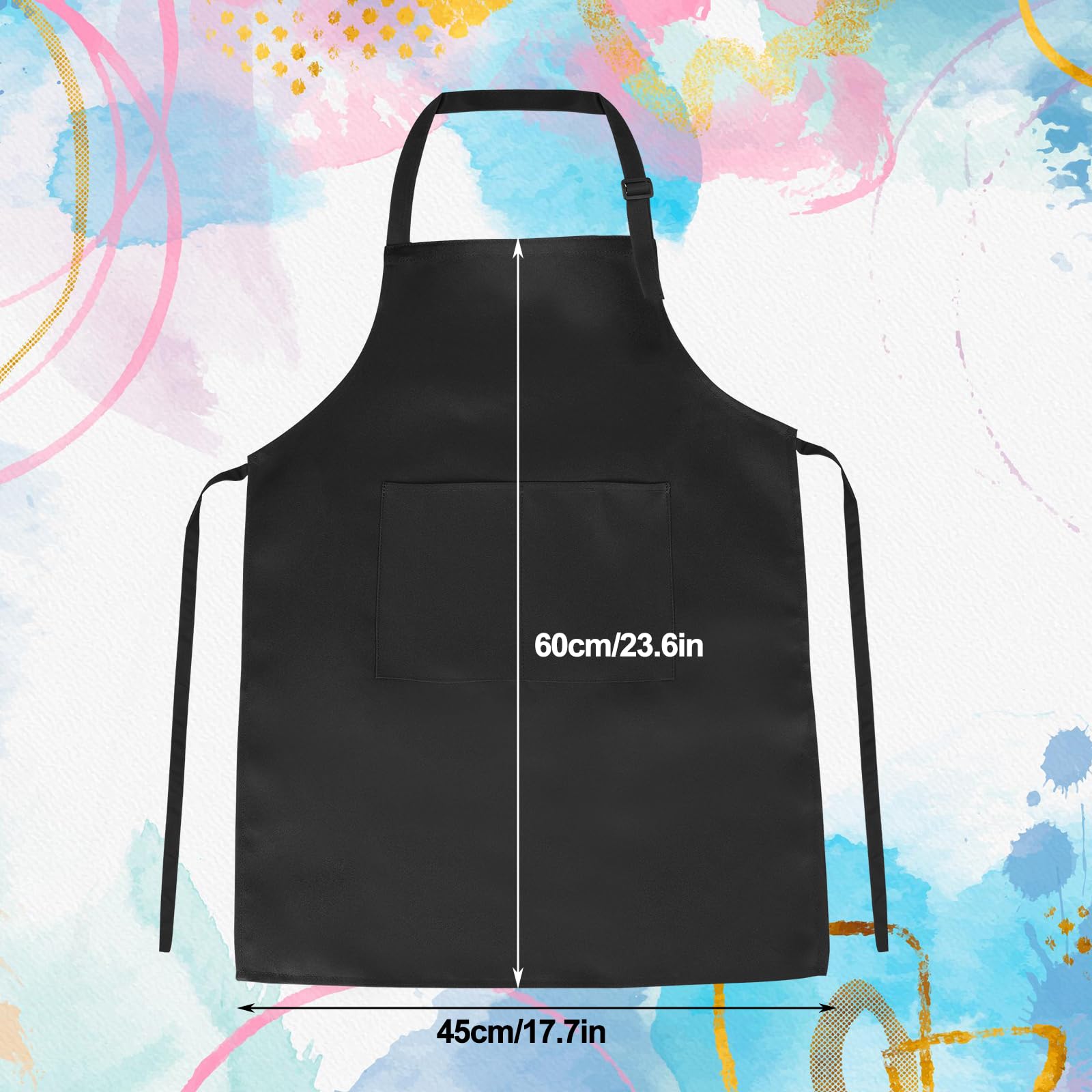 PLULON Juego de Delantales para Niños Delantal de Arte Ajustable para Niños con 2 Bolsillos Delantal de Artista a Granel para Hornear Pintura Actividad de Cocina