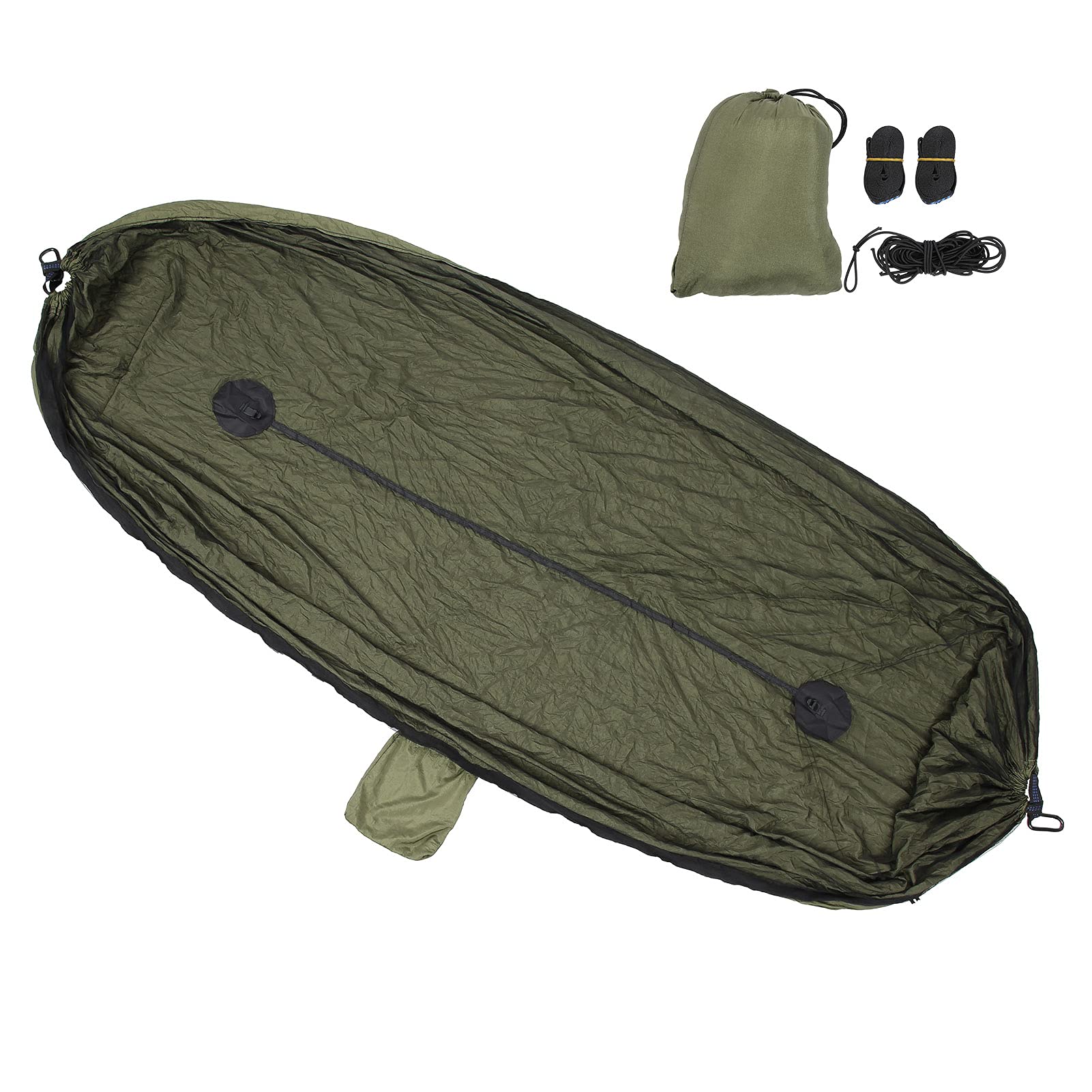 Amaca da Campeggio 280x140 Cm con Rete Antizanzare, Tessuto Leggero in Nylon per Relax All'aperto, 1 unità