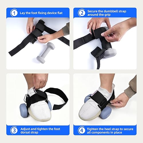 Miniatura 3 de Tbialis - Accesorio de pie para mancuernas original, resistente, duradero, práctico, para rizar el tobillo, ajustable, soporte de peso para