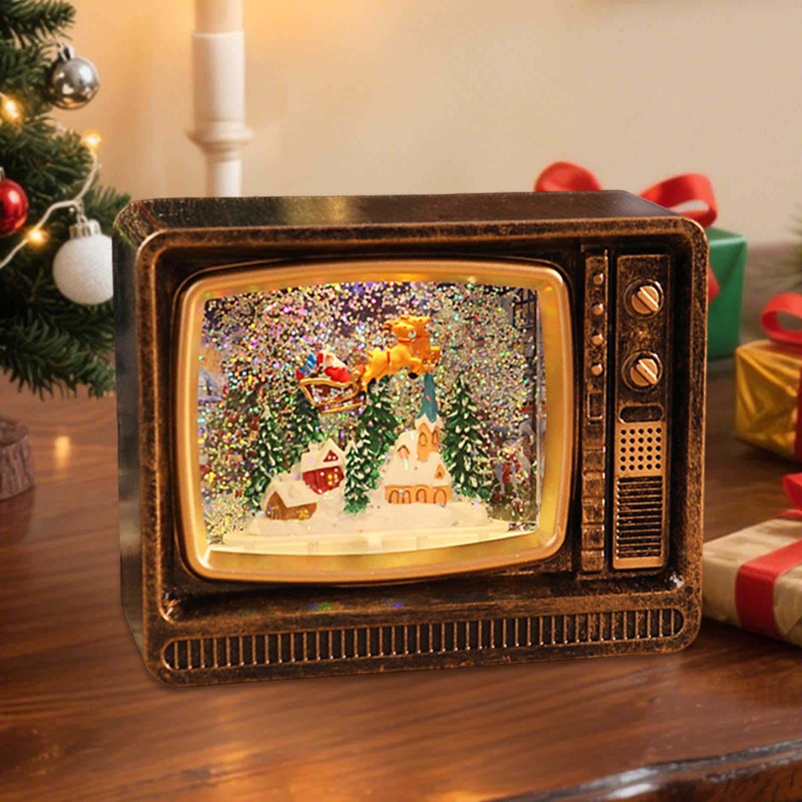 Adorno Navideño Coleccionable para Escritorio O Mesa, Ideal para La Oficina, O La Sala de Estar, Reno, Individual