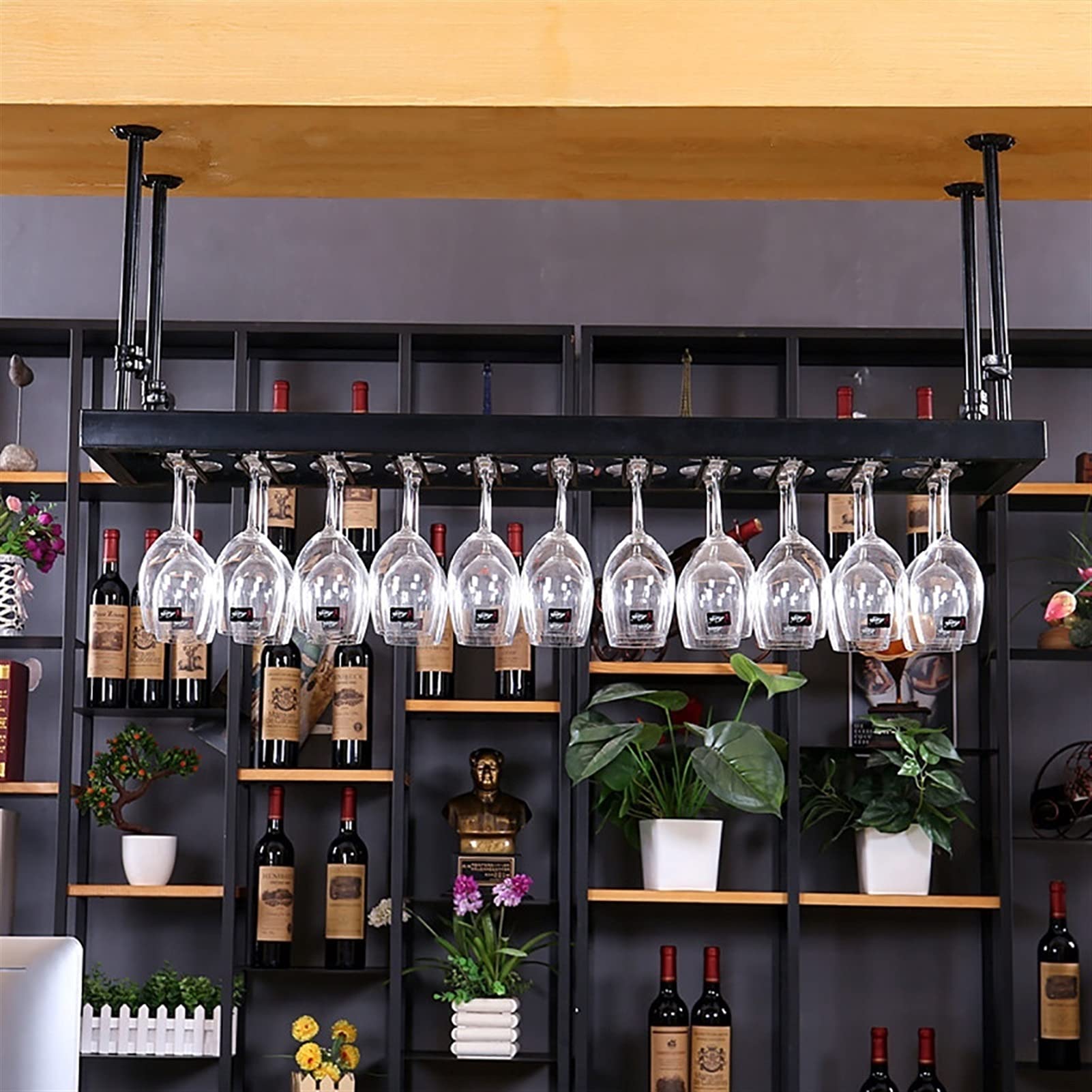 Support de gobelet à l'envers réglable pour meuble bar maison
