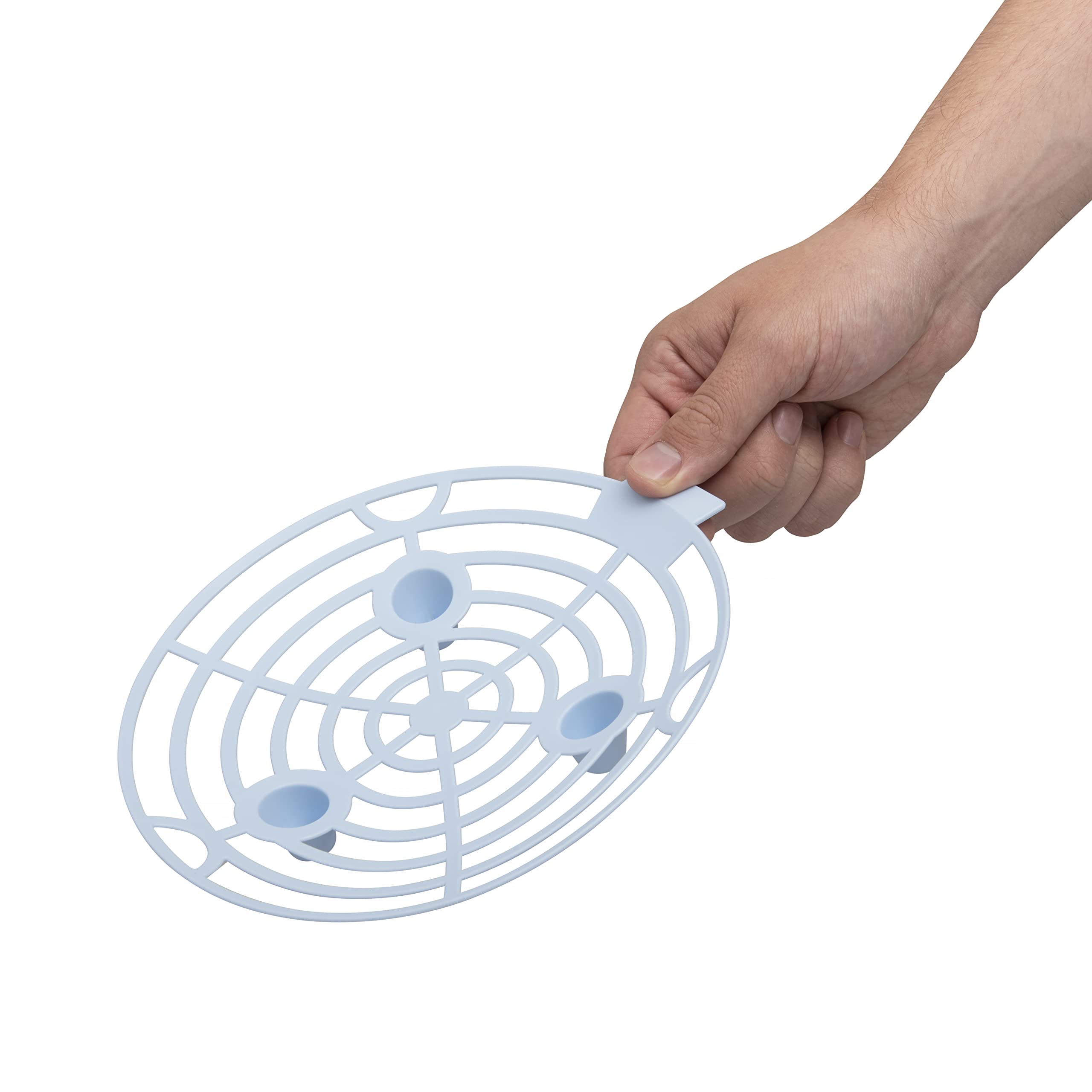 Venmark Melon Cradle 10 Pack - Blue, Lightweight, and Reusable Plastic Melon Support for Fruits and Vegetables - Complete with Garden Plant Tie Dispenser