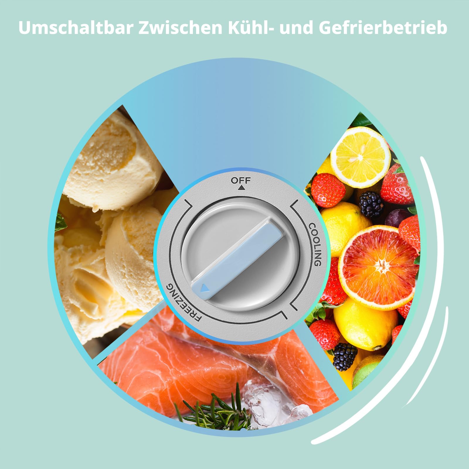 Comfee Gefriertruhe 99L 4-Sterne-Gefrieren Kühl-Gefrier-Konvertierung Leise 38dB 24h-Schnellgefrierung 4,5kg Inverter-Kompressor