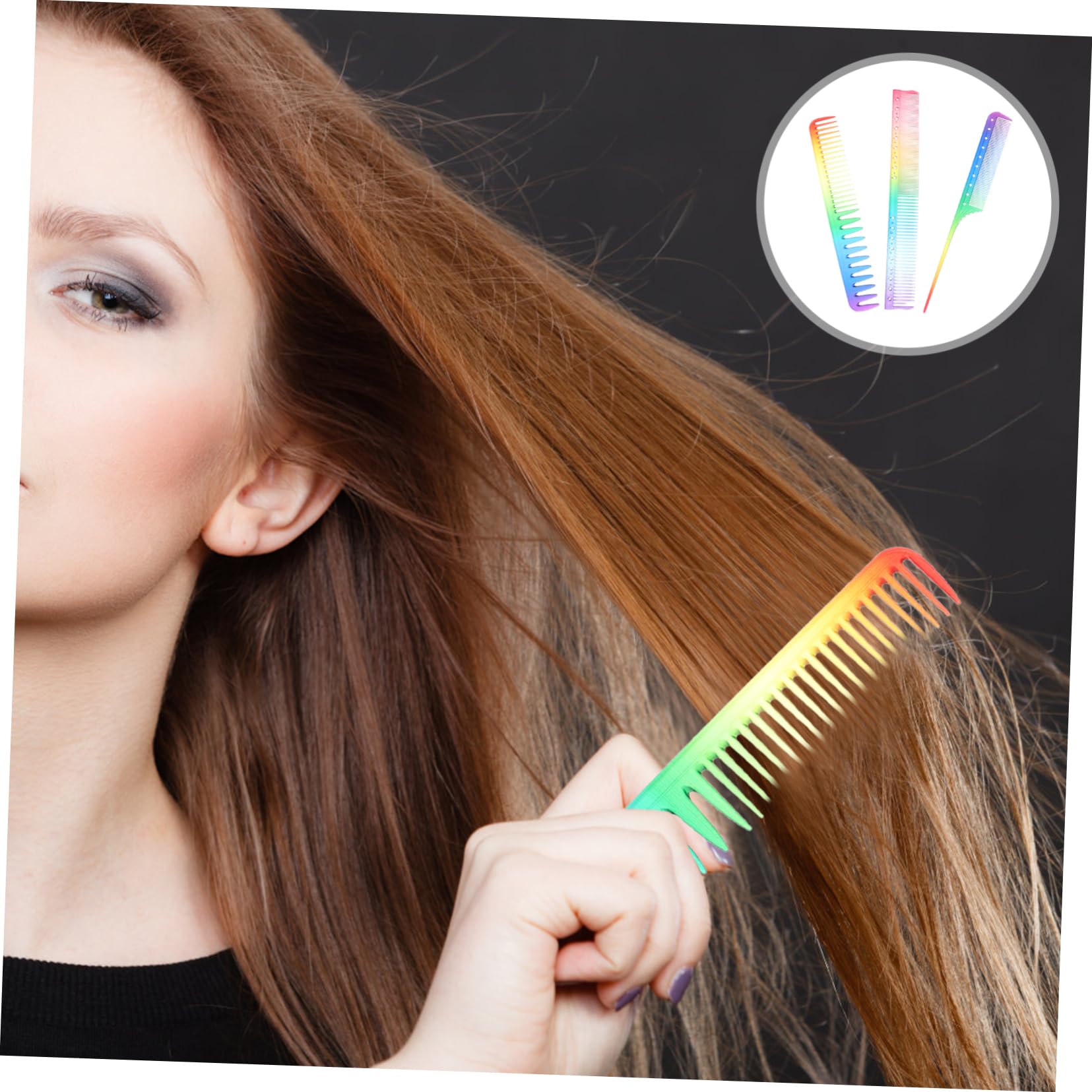 DOITOOL 9stücke Teiliges Bunter Friseur-kämme Antistatischer Haarschneidekamm Für Salon Und Heimanwendung Einfache Entwirrung Für Gesundes Glänzendes Haar