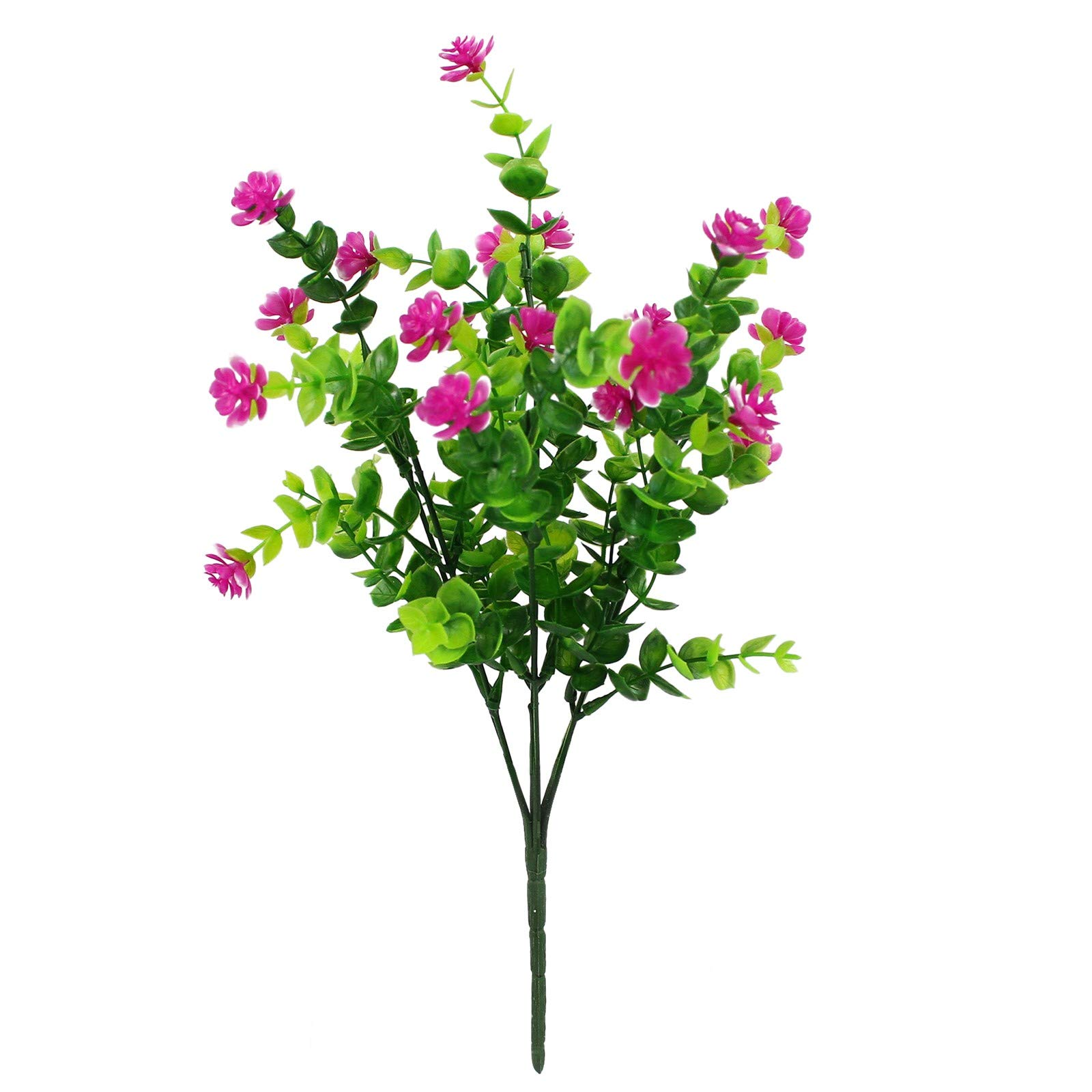 COZYDAY Real Wedding Decoration Bouquet Bridal Artificial Home Flower Latex 15PC Artificial flowers (Hot Pink, One Size)